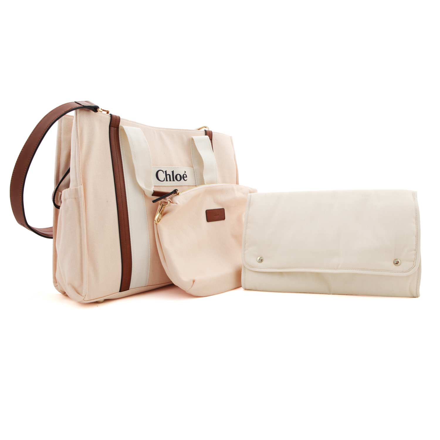 BORSA FASCIATOIO ROSA PALLIDO, PANNA E MARRONE - annameglio.com abbigliamento moda