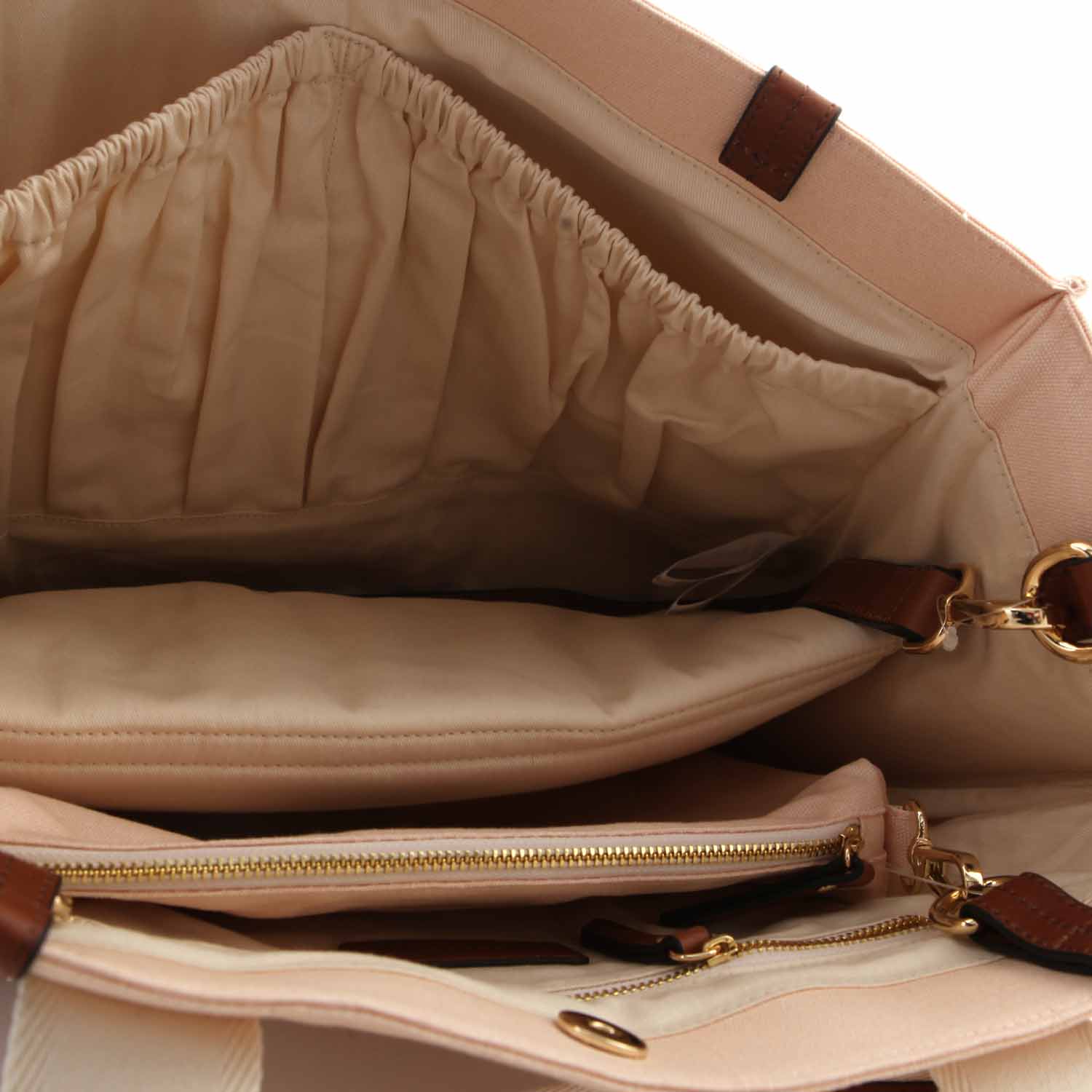 BORSA FASCIATOIO ROSA PALLIDO, PANNA E MARRONE - annameglio.com abbigliamento moda