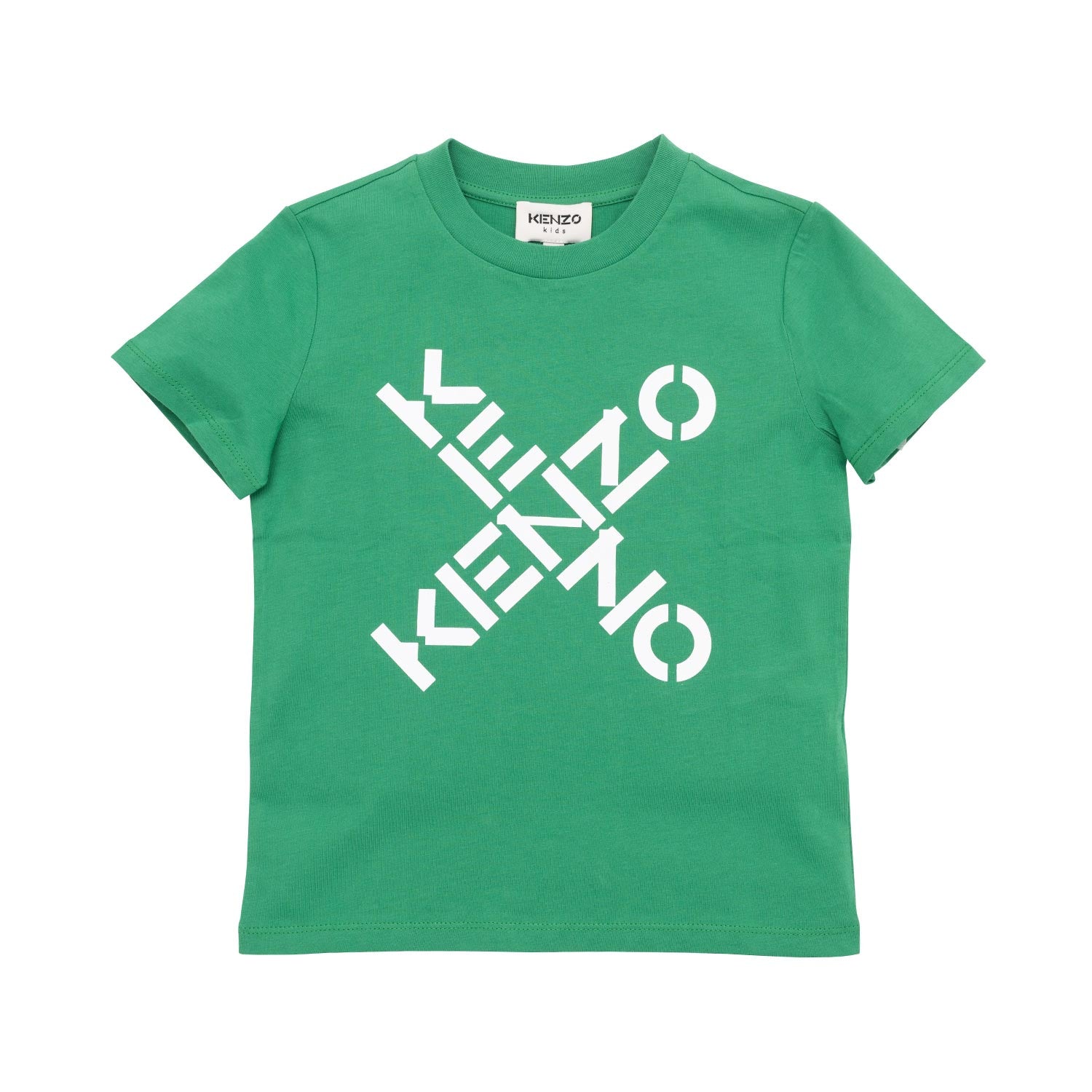 T-SHIRT VERDE CON LOGHI BIANCHI BAMBINO - annameglio.com abbigliamento moda