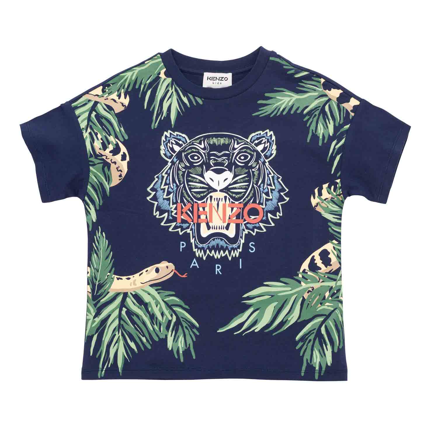 T-SHIRT BLU TIGRE BAMBINO TEEN - annameglio.com abbigliamento moda