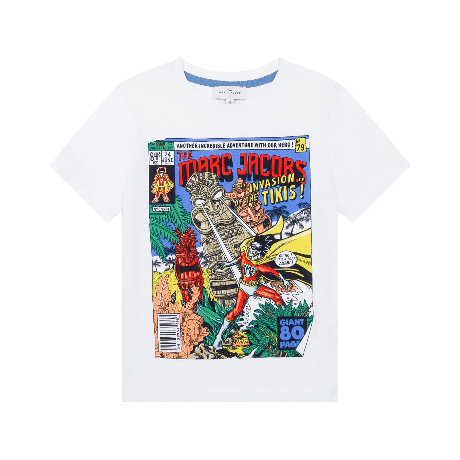 T-SHIRT BIANCA CON STAMPA COMICS BAMBINO - annameglio.com abbigliamento moda