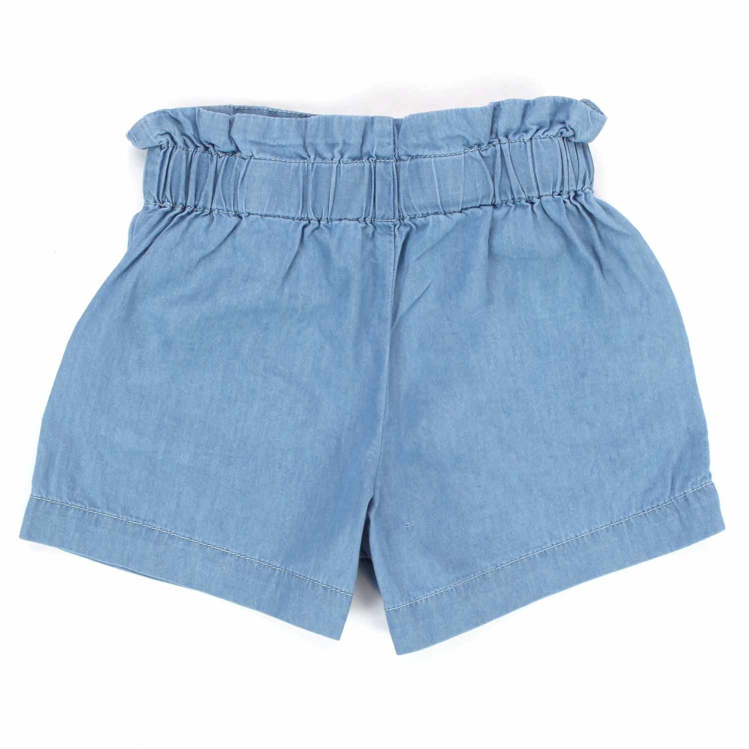 SHORTS CHAMBRAY BLU CHIARO BAMBINA - annameglio.com abbigliamento moda