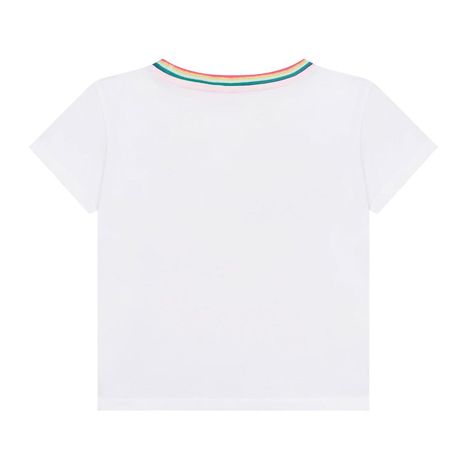 T-SHIRT BIANCA E MULTICOLOR BAMBINA - annameglio.com abbigliamento moda