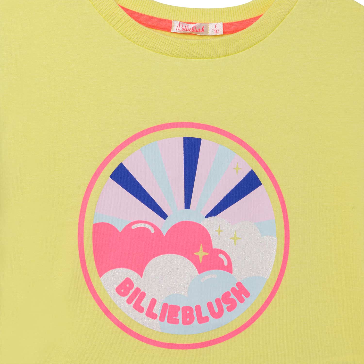 T-SHIRT GIALLO FLUO CON STAMPA BAMBINA - annameglio.com abbigliamento moda