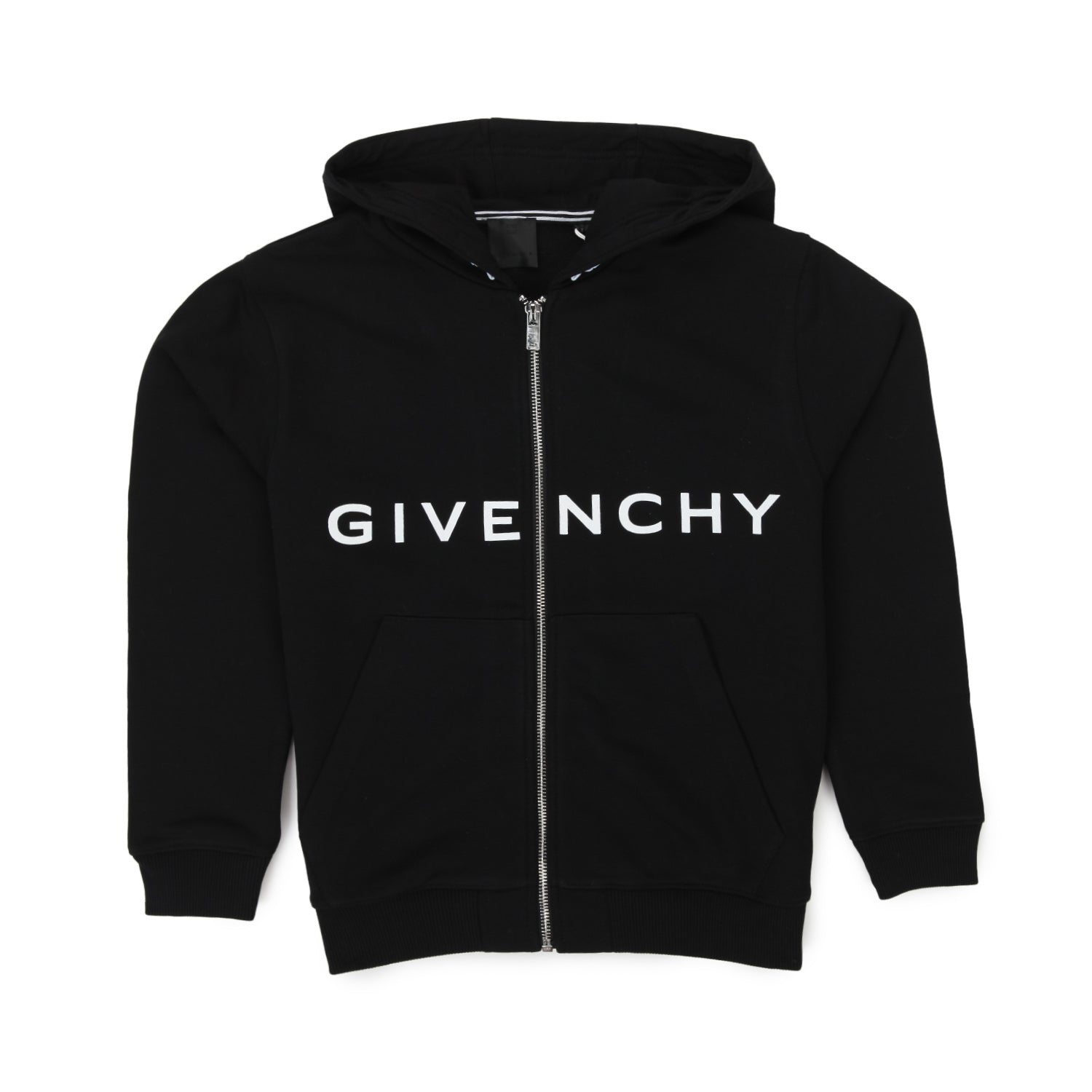 FELPA HOODIE UNISEX NERA CON ZIP JR E TEEN - annameglio.com abbigliamento moda