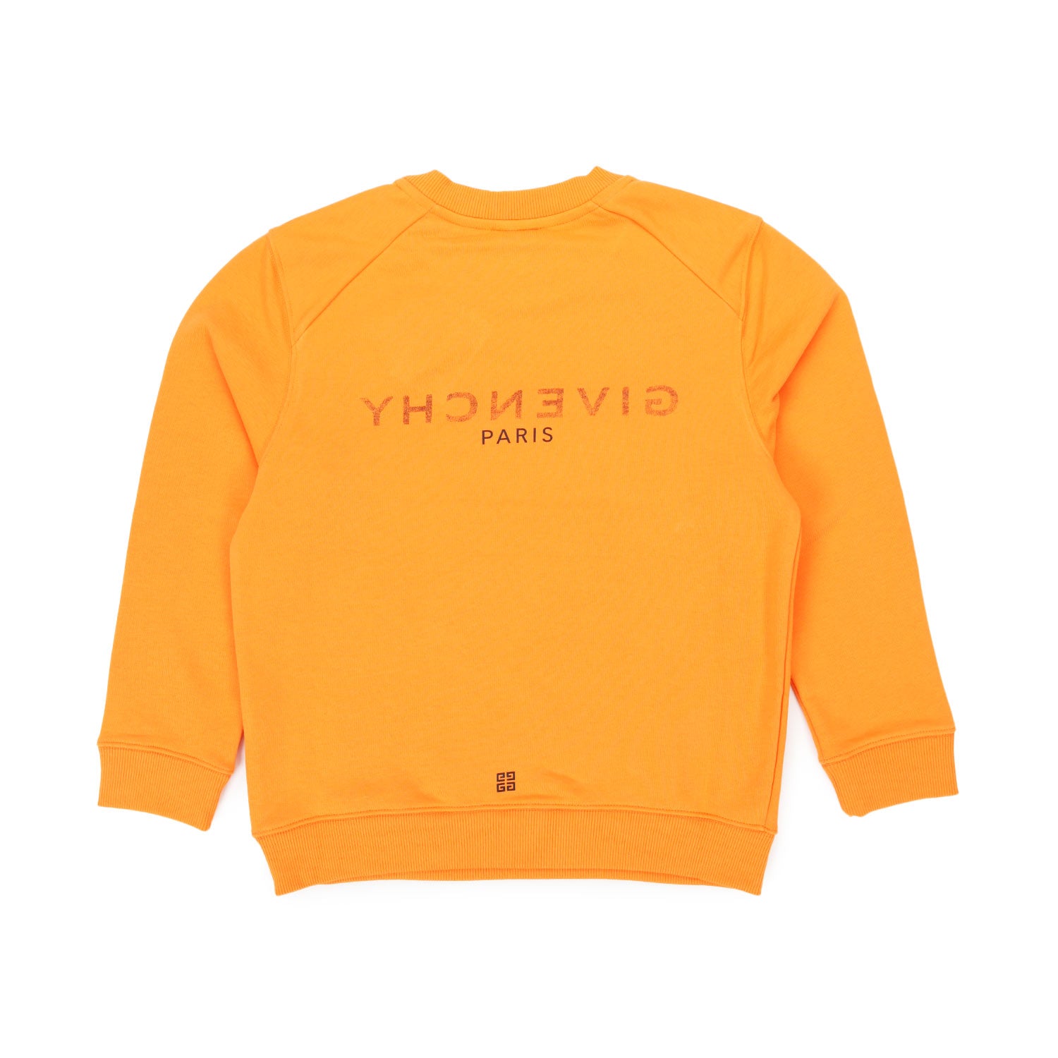 FELPA ARANCIONE CON LOGHI NERI BAMBINA E TEEN - annameglio.com abbigliamento moda