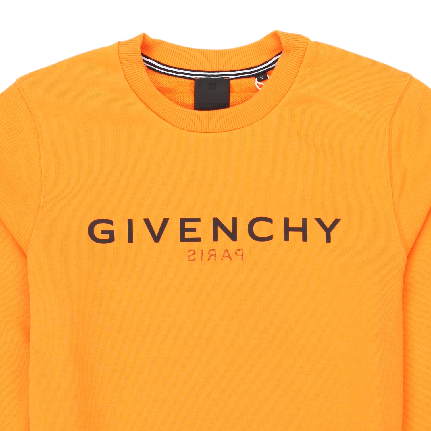 FELPA ARANCIONE CON LOGHI NERI BAMBINA E TEEN - annameglio.com abbigliamento moda