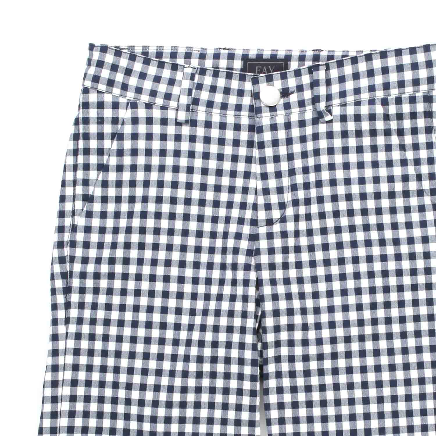 BERMUDA BIANCO E BLU A QUADRETTI BAMBINO - annameglio.com abbigliamento moda