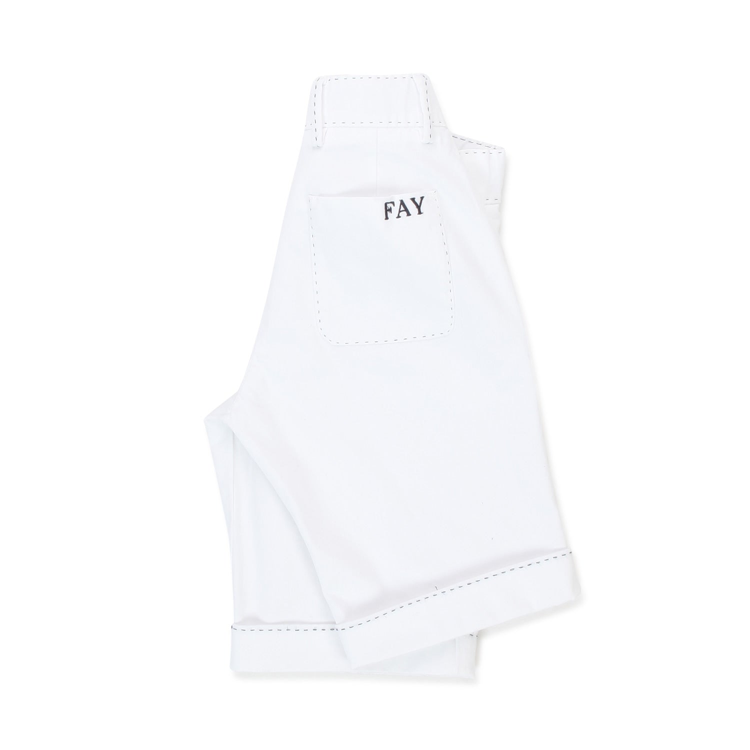 BERMUDA BIANCO CON IMPUNTURE BLU BAMBINO - annameglio.com abbigliamento moda