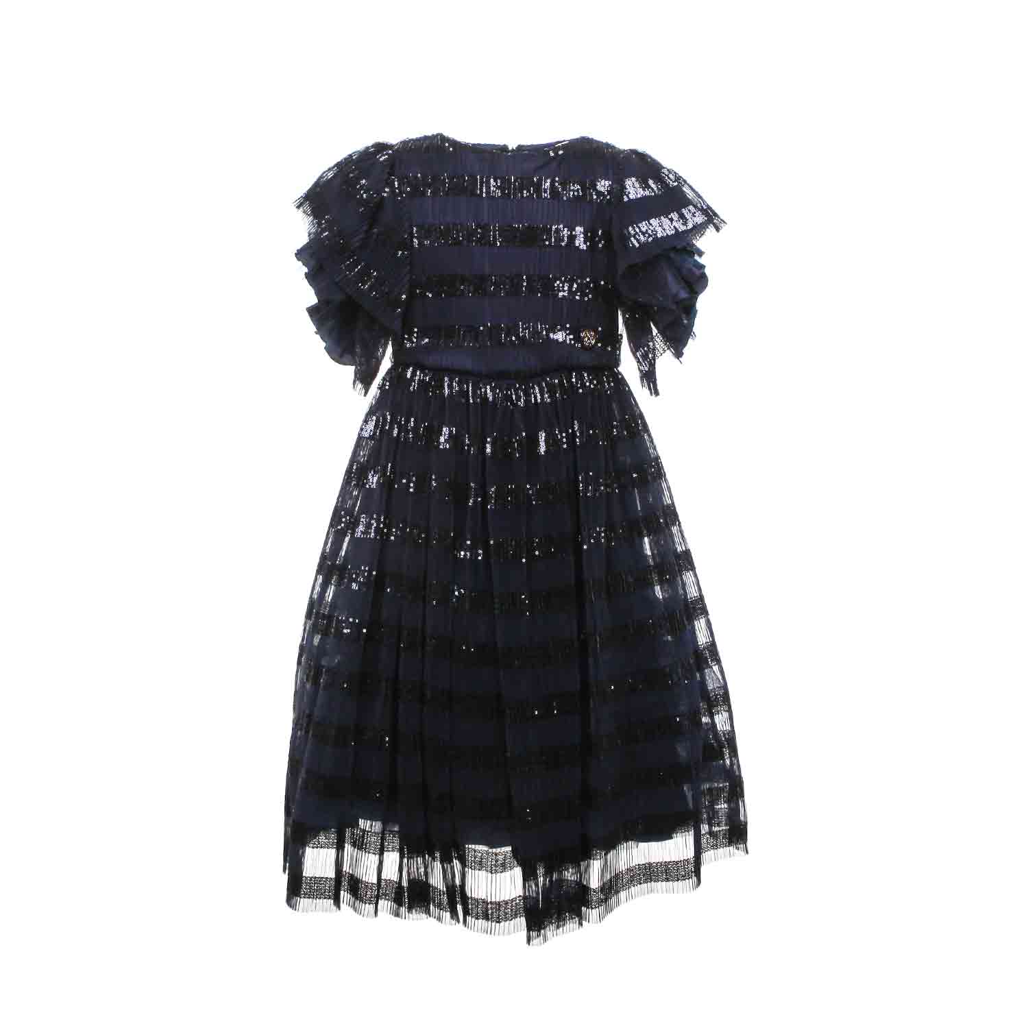 ABITO TULLE BLU CON PAILLETTES BAMBINA E TEEN - annameglio.com abbigliamento moda