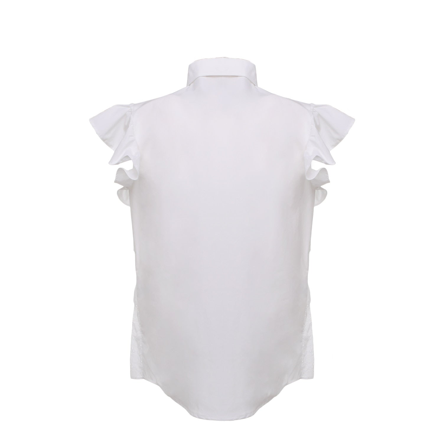 CAMICIA BIANCA CON BALZE SANGALLO E FIOCCO BLU - annameglio.com abbigliamento moda