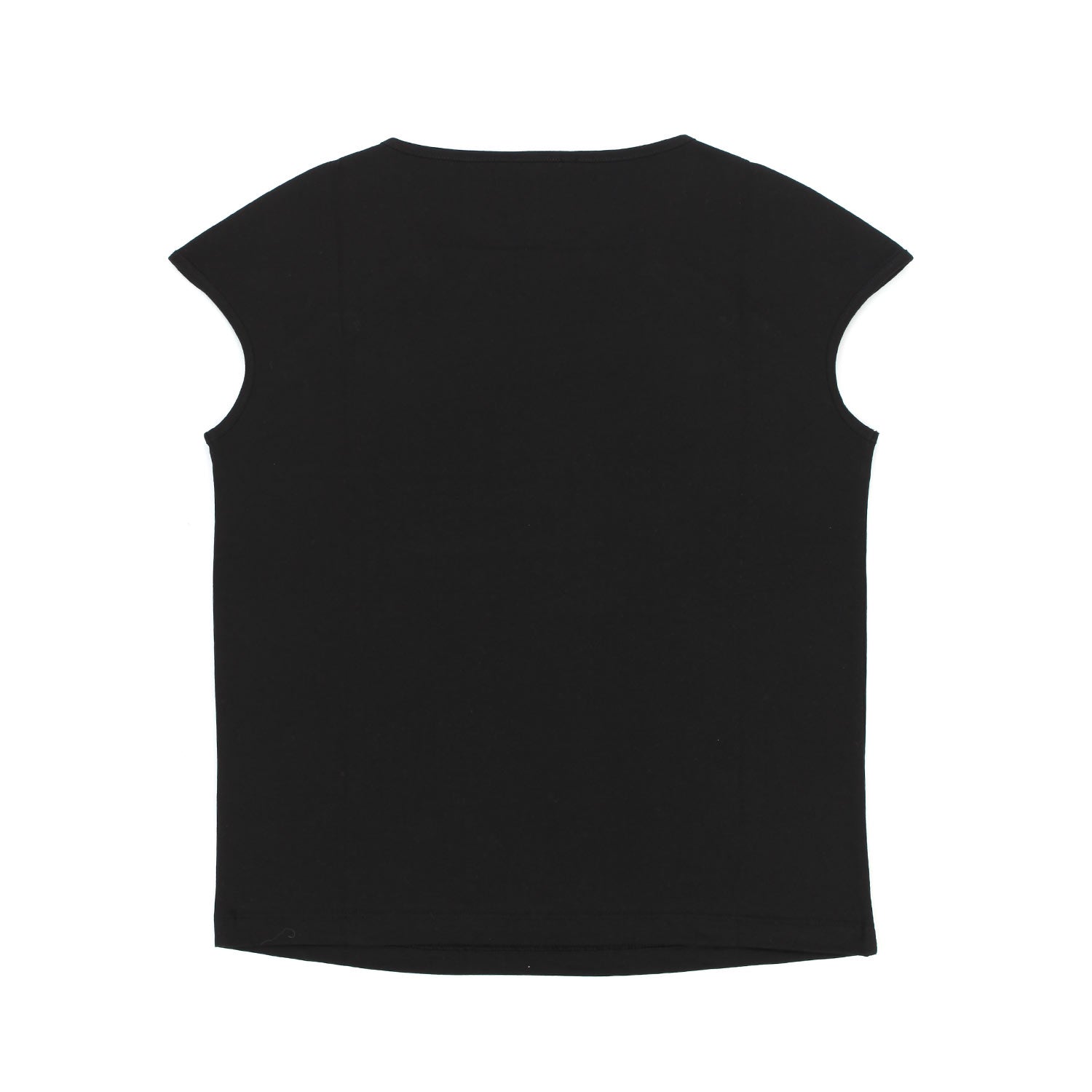 T-SHIRT NERA CON BOTTONI ORO BAMBINA TEEN - annameglio.com abbigliamento moda