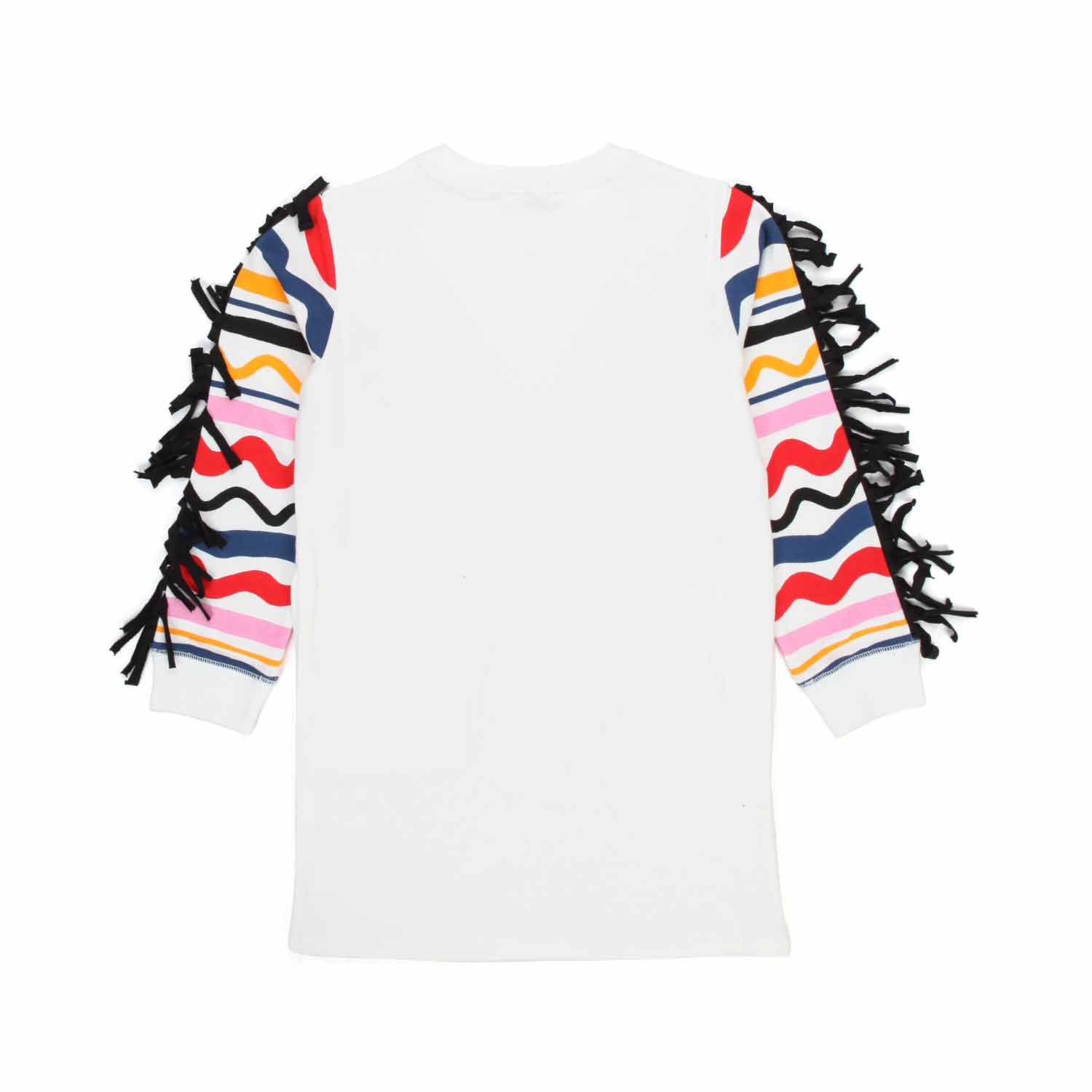 ABITO BIANCO CON ZEBRE MULTICOLOR BAMBINA - annameglio.com abbigliamento moda