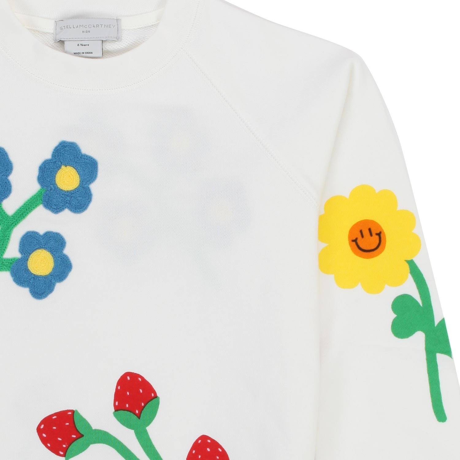 FELPA BIANCA CON FIORI GIRL - annameglio.com abbigliamento moda