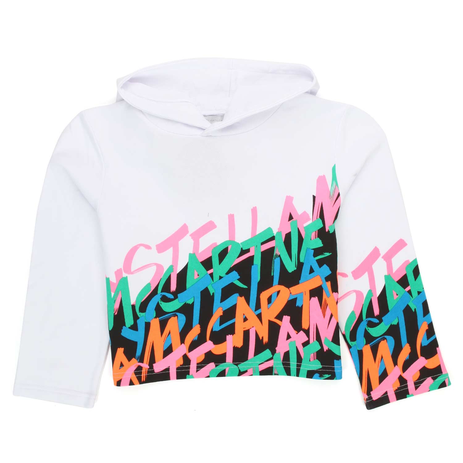 FELPA HOODIE BIANCA E MULTICOLOR BAMBINA E TEEN - annameglio.com abbigliamento moda