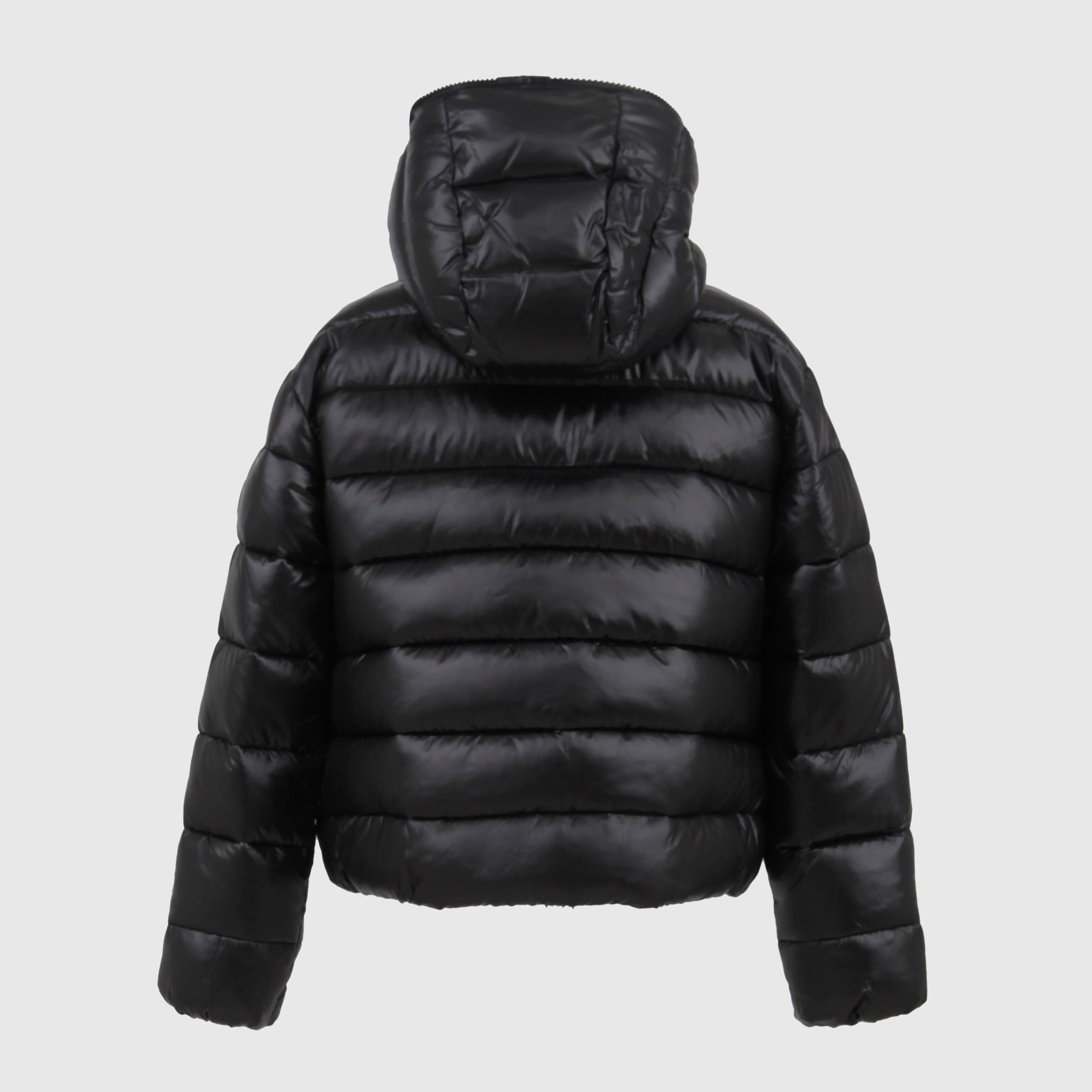 Piumino Nero Con Logo Laterale Firmato SAVE THE DUCK