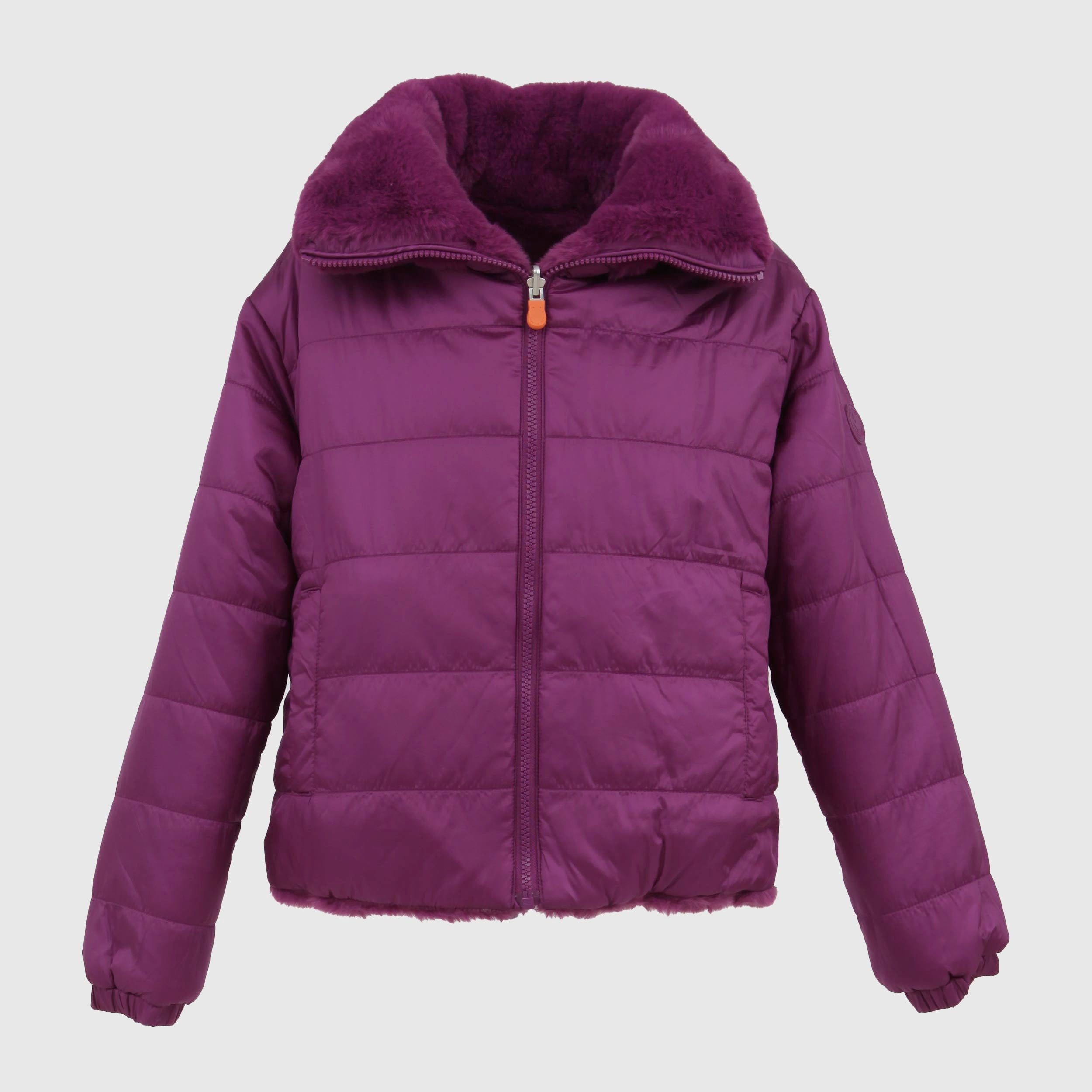 Giacca Reversibile Ceri In Teddy Viola Firmata SAVE THE DUCK