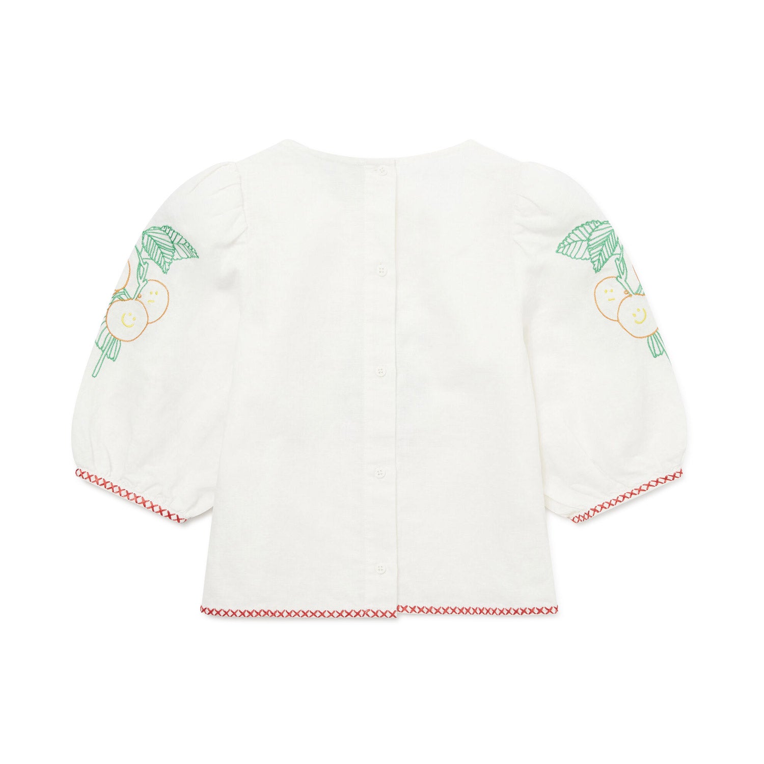 BLUSA PANNA CON FIORI RICAMATI BAMBINA E TEEN - annameglio.com abbigliamento moda