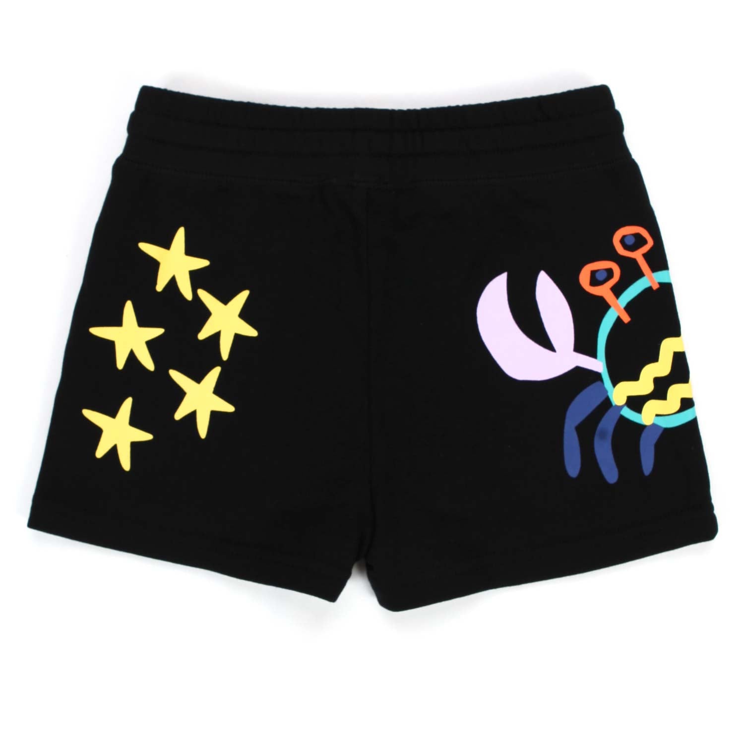 SHORTS NERI IN FELPA CON STAMPE BAMBINA E TEEN - annameglio.com abbigliamento moda