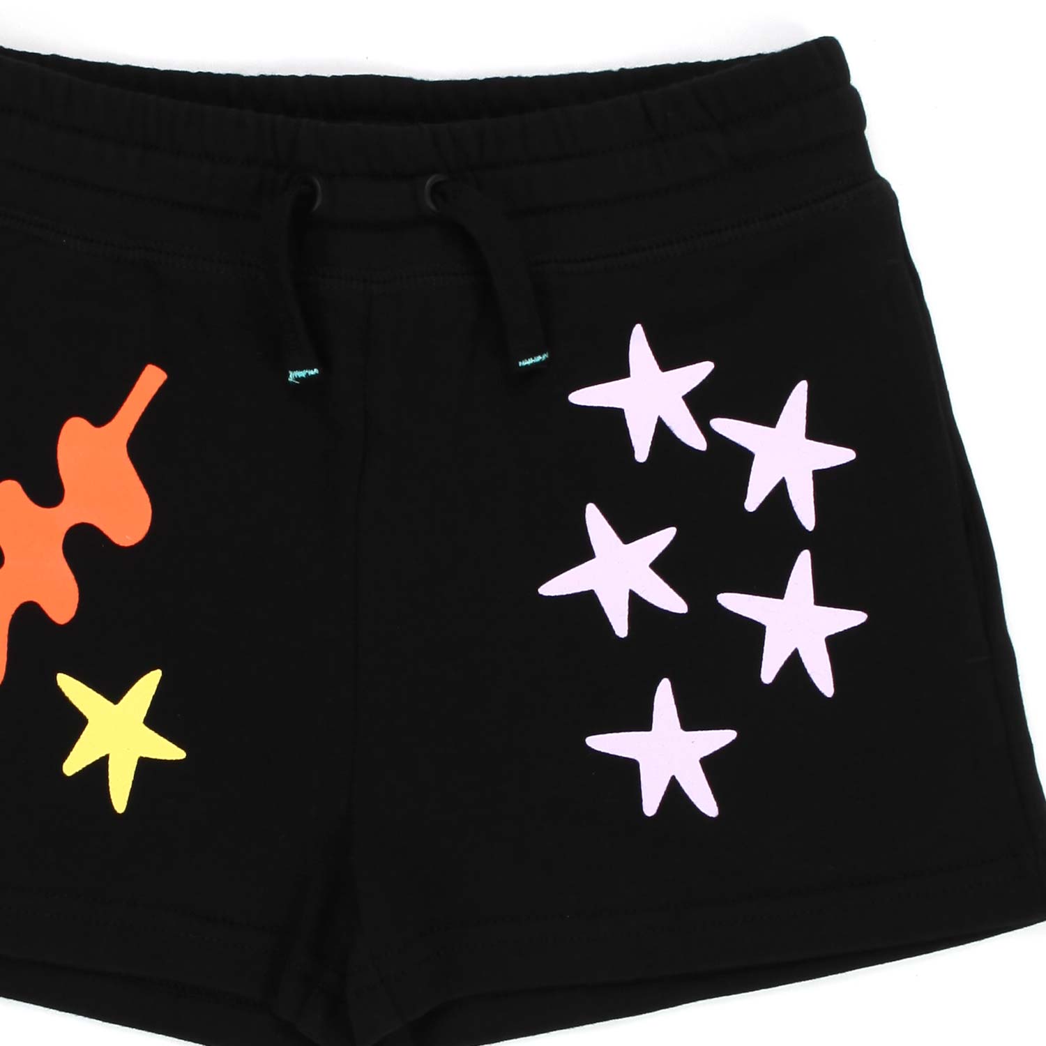 SHORTS NERI IN FELPA CON STAMPE BAMBINA E TEEN - annameglio.com abbigliamento moda