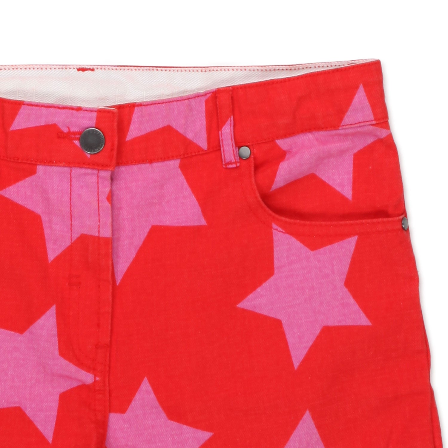 SHORTS ROSSI CON STELLE ROSA BAMBINA E TEEN - annameglio.com abbigliamento moda