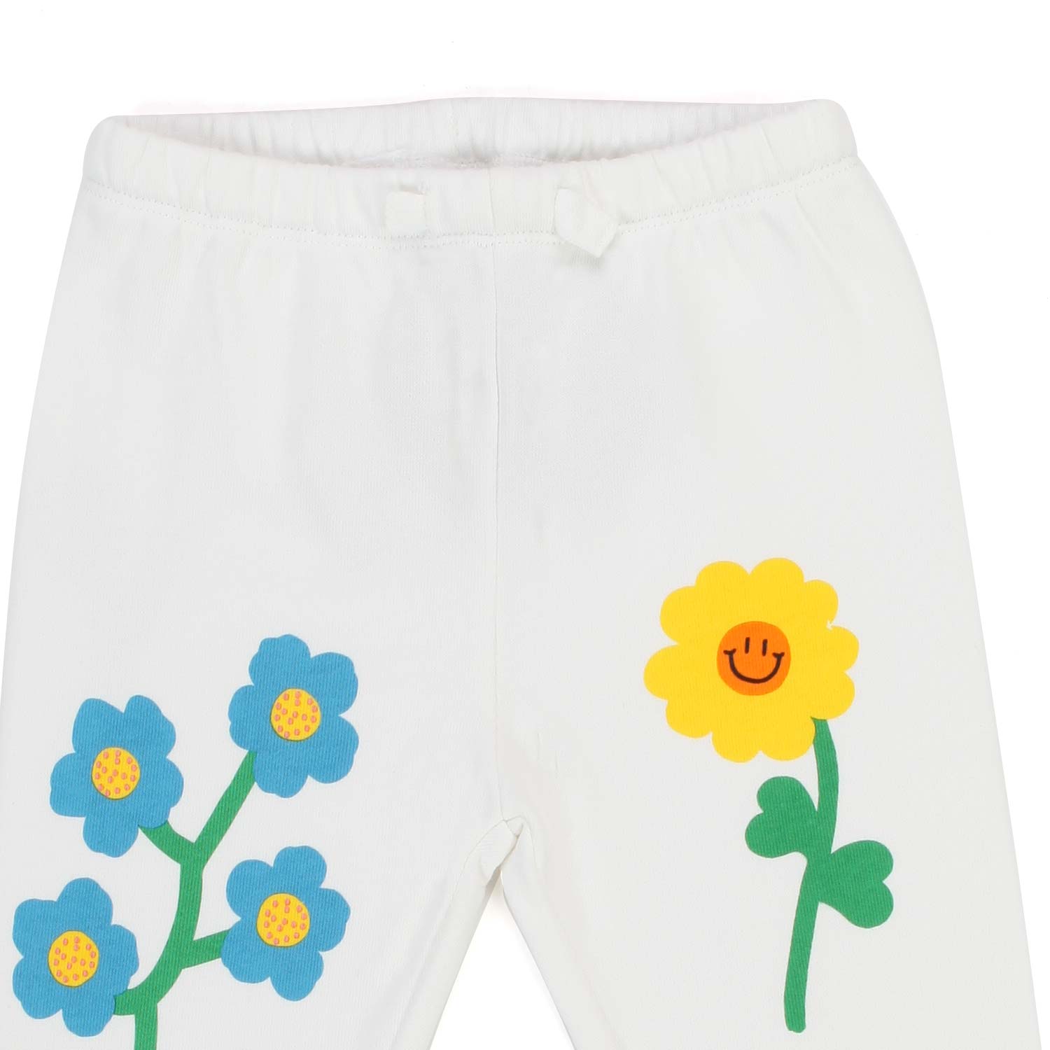 PANTALONE TUTA BIANCO CON FIORI BAMBINA E BEBÈ - annameglio.com abbigliamento moda