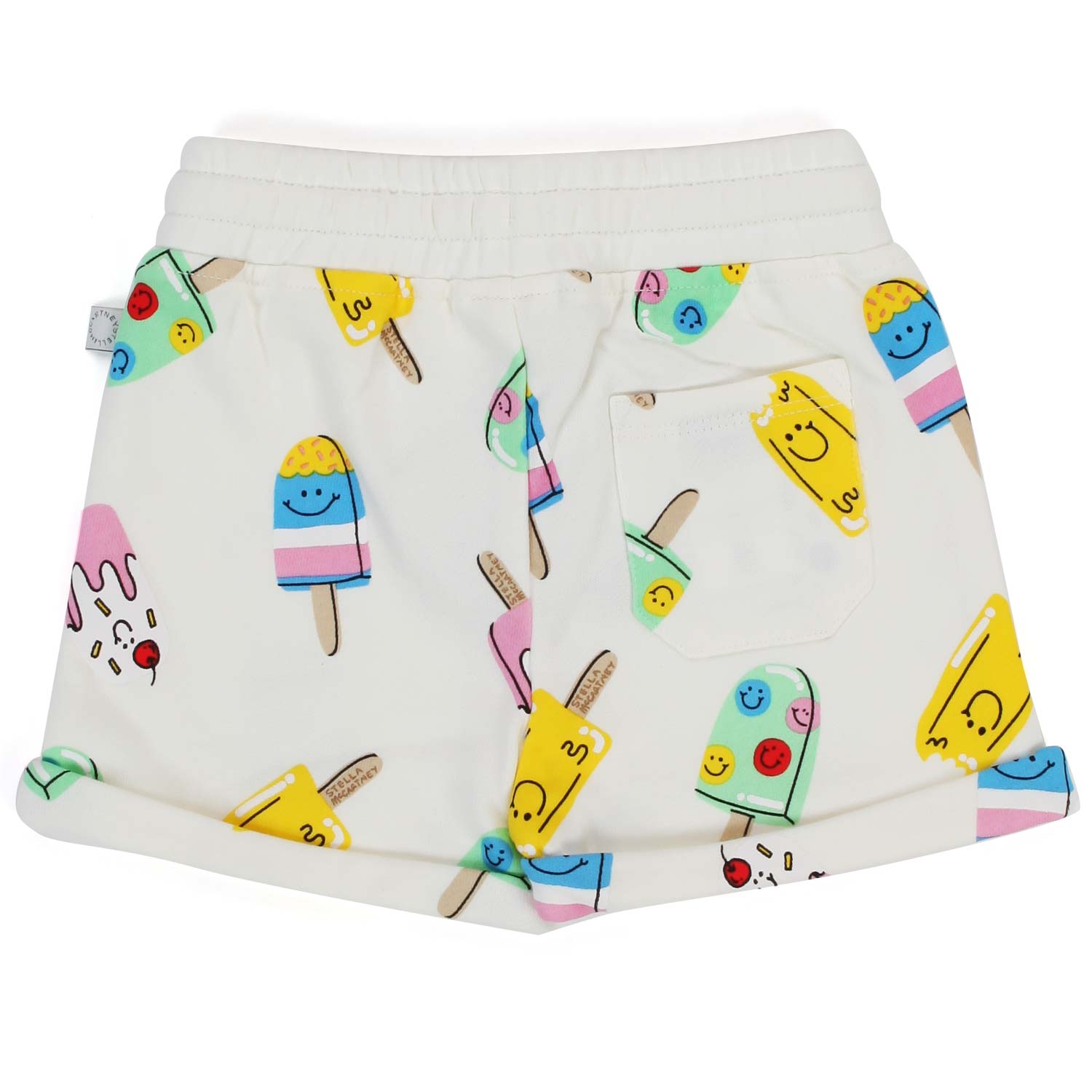 SHORTS IN FELPA BIANCHI E MULTICOLOR BAMBINA BABY - annameglio.com abbigliamento moda