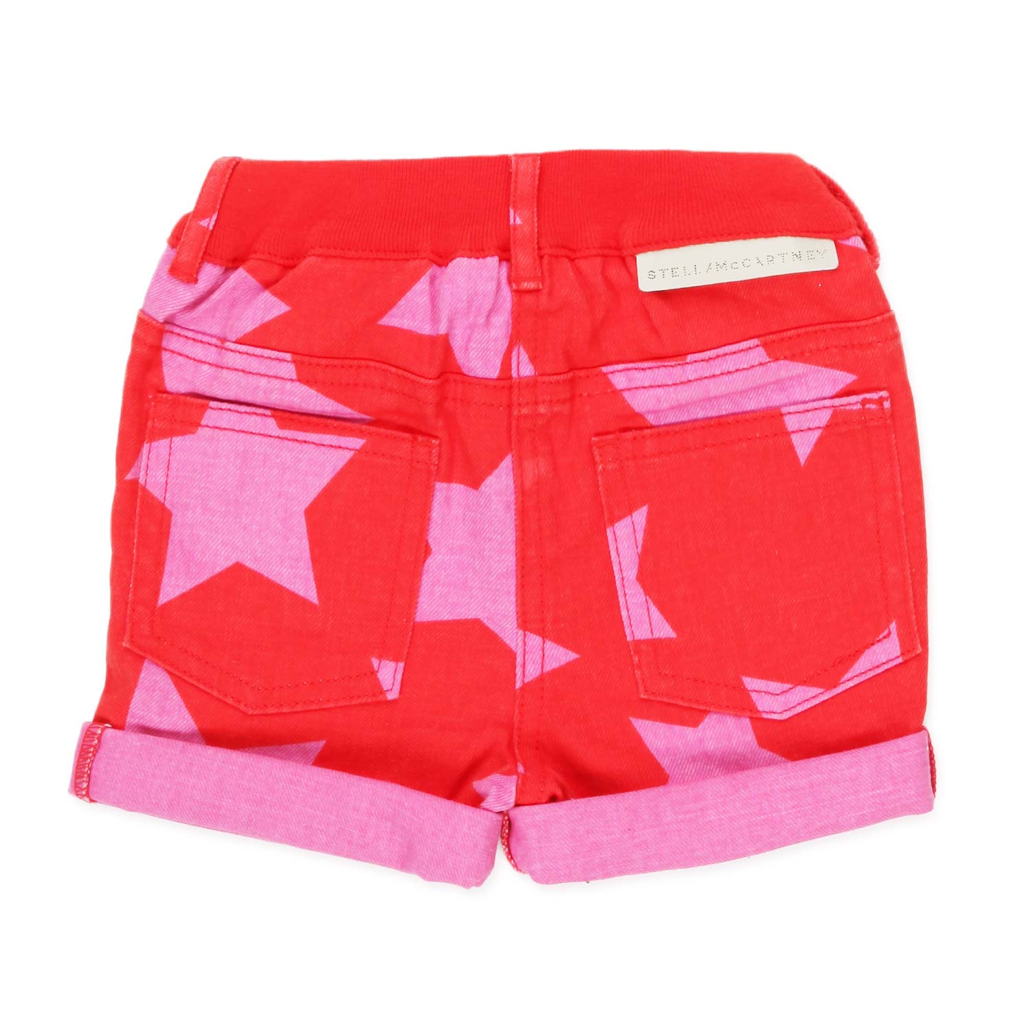 SHORTS ROSSI CON STELLE ROSA BAMBINA BABY - annameglio.com abbigliamento moda