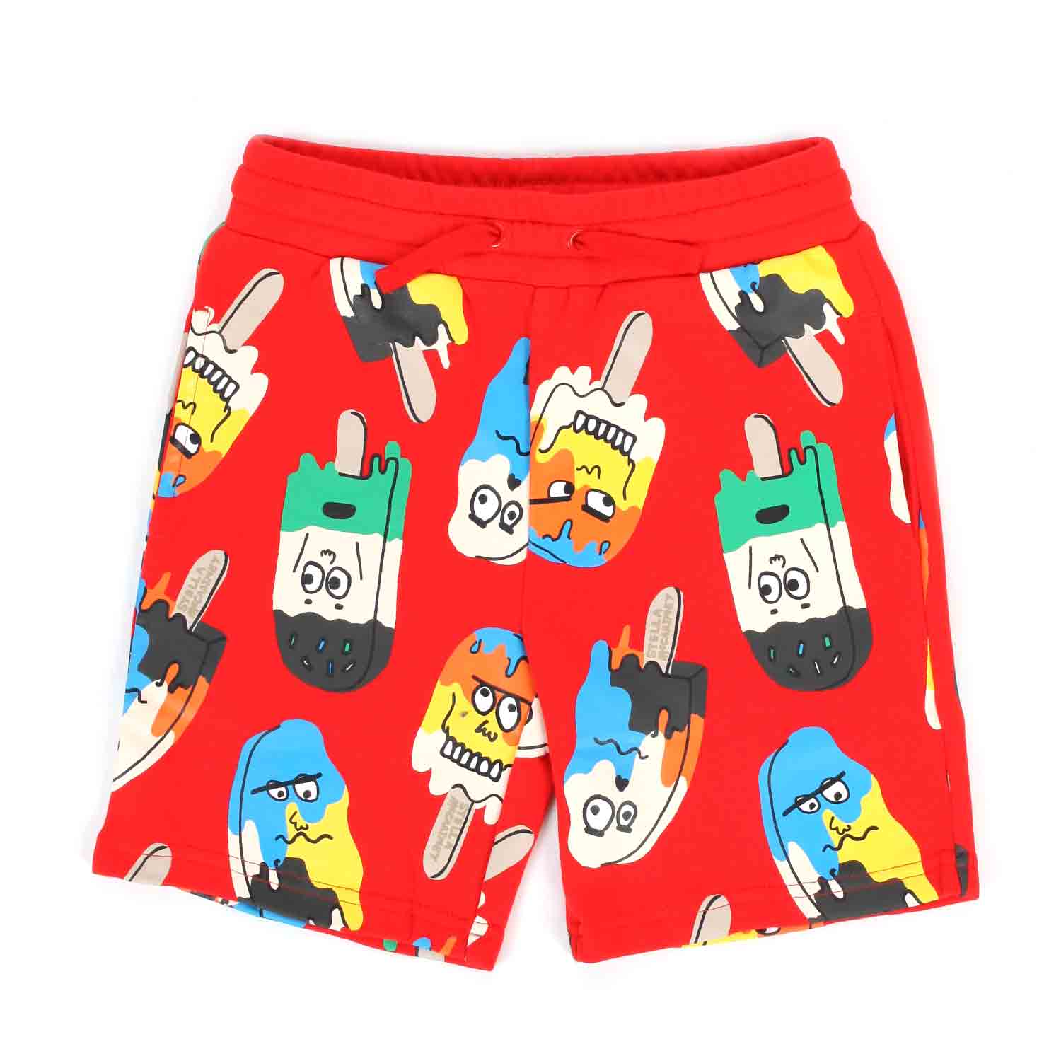 SHORTS IN FELPA ROSSI E MULTICOLOR BAMBINO - annameglio.com abbigliamento moda