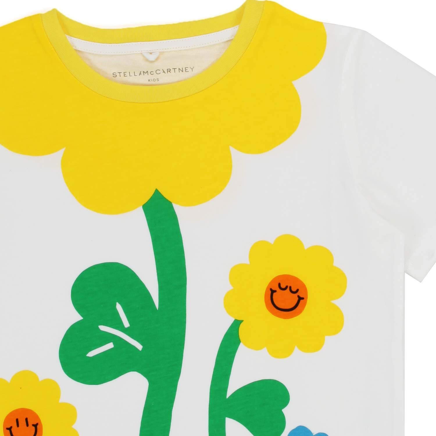 T-SHIRT BIANCA CON FIORI BAMBINA - annameglio.com abbigliamento moda