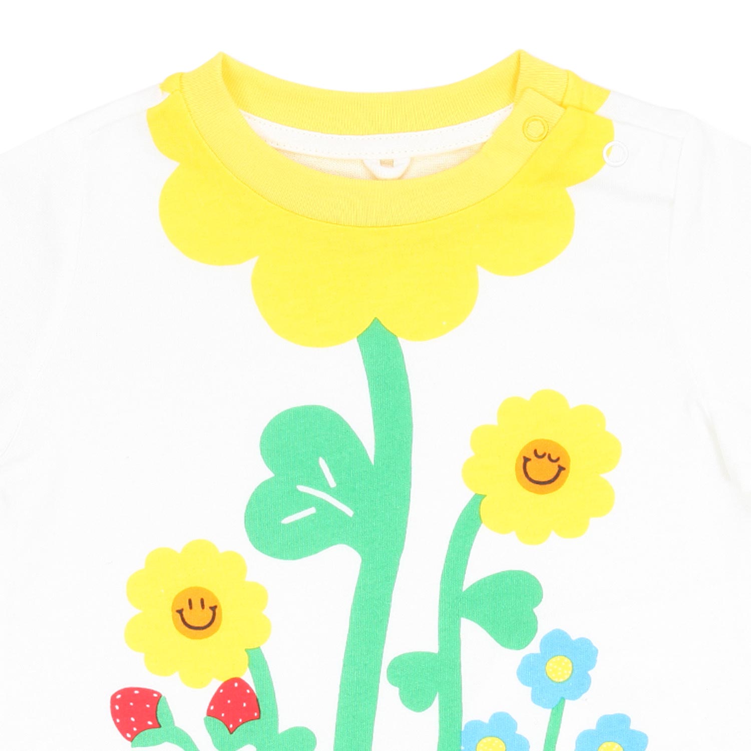 T-SHIRT BIANCA CON FIORI BAMBINA BABY - annameglio.com abbigliamento moda
