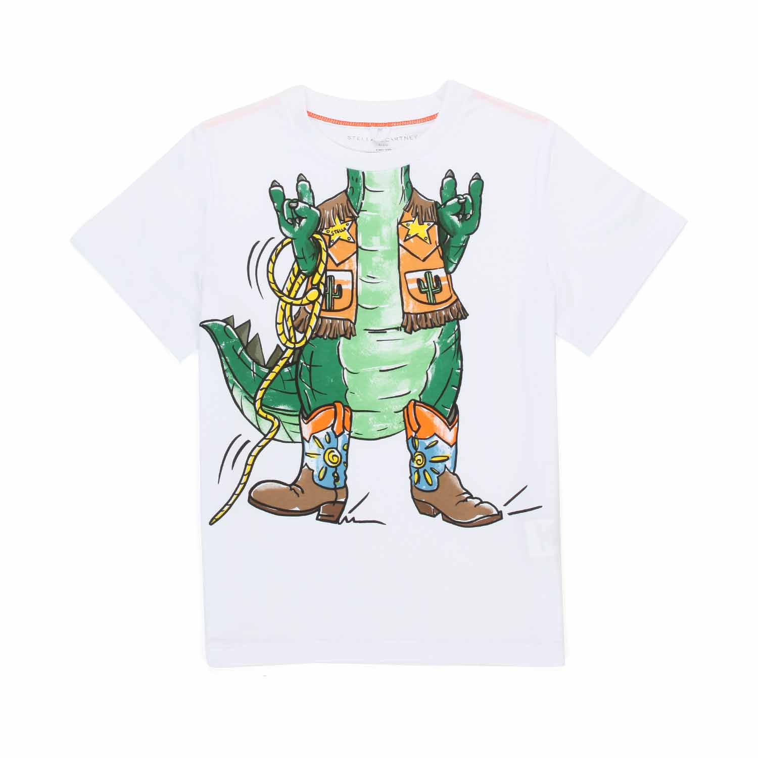 T-SHIRT BIANCA CON COCCODRILLO BAMBINO - annameglio.com abbigliamento moda