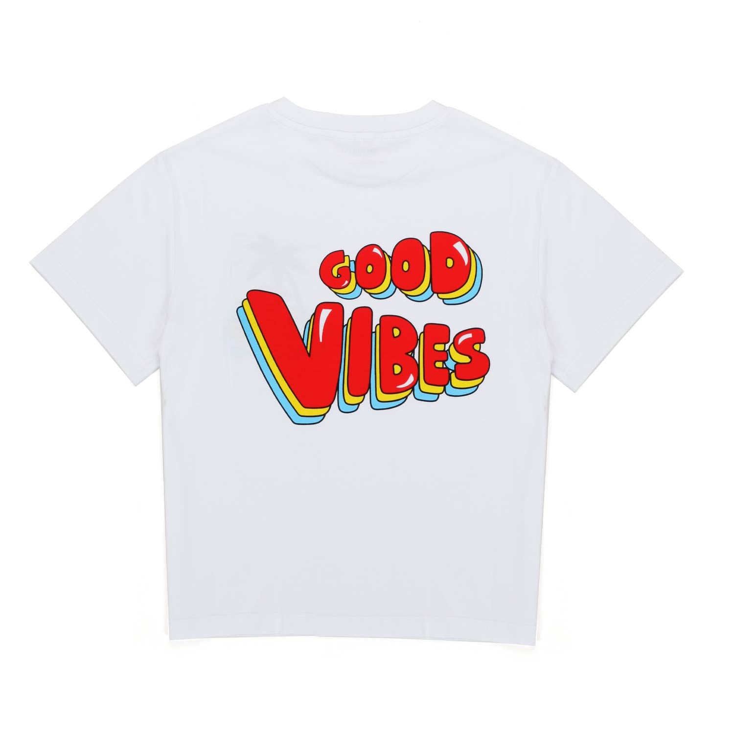 T-SHIRT GOOD VIBES BIANCA BAMBINO - annameglio.com abbigliamento moda