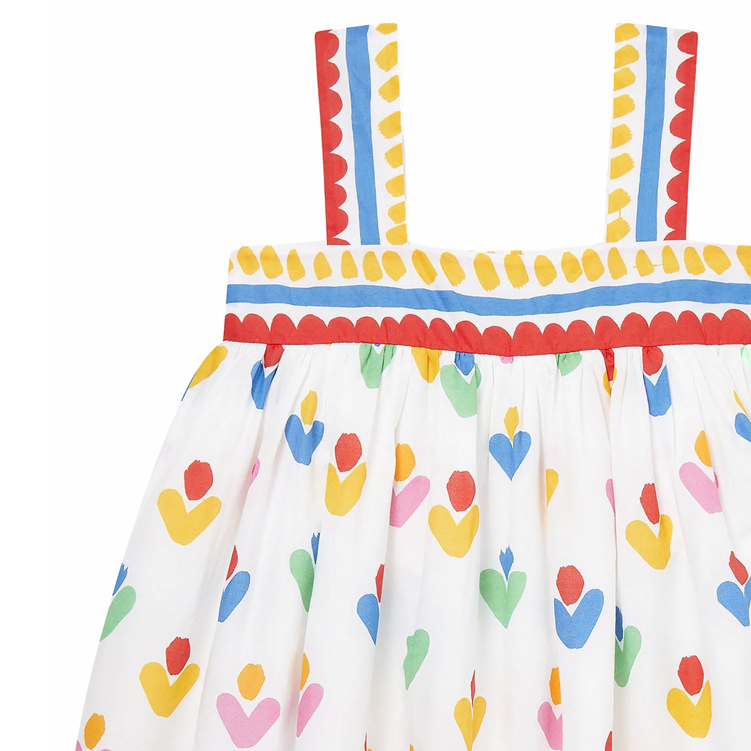 ABITO IN VOILE BIANCO E MULTICOLOR BAMBINA - annameglio.com abbigliamento moda