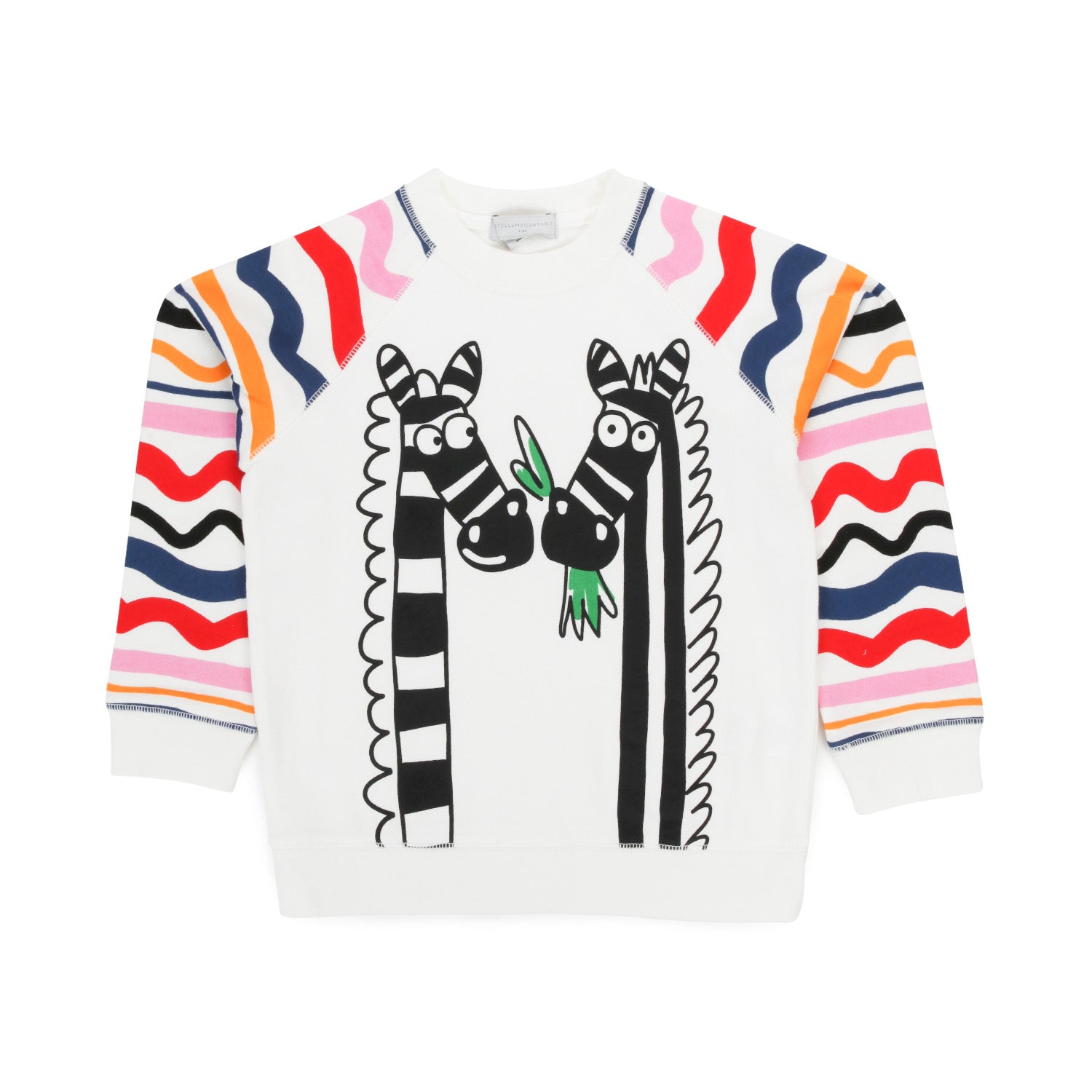 FELPA ZEBRE BIANCA E MULTICOLOR BAMBINO - annameglio.com abbigliamento moda