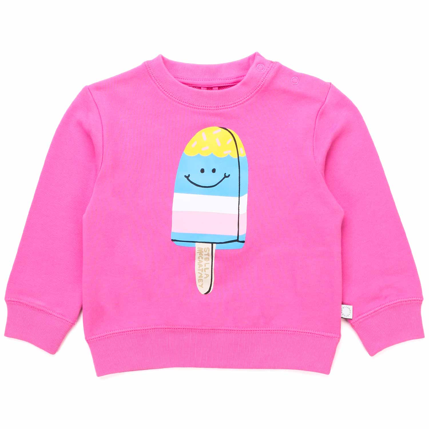 FELPA FUCSIA CON STAMPA GELATO BAMBINA E BEBÈ - annameglio.com abbigliamento moda