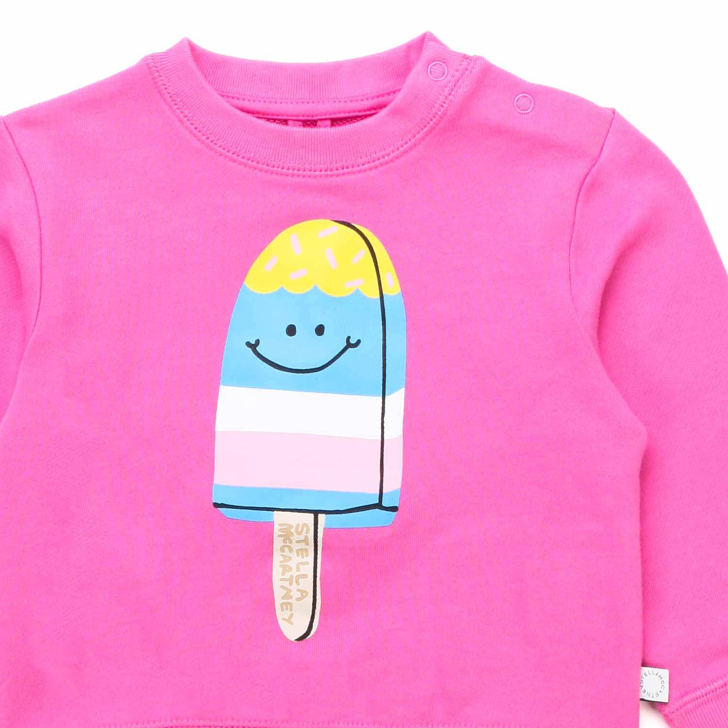 FELPA FUCSIA CON STAMPA GELATO BAMBINA E BEBÈ - annameglio.com abbigliamento moda