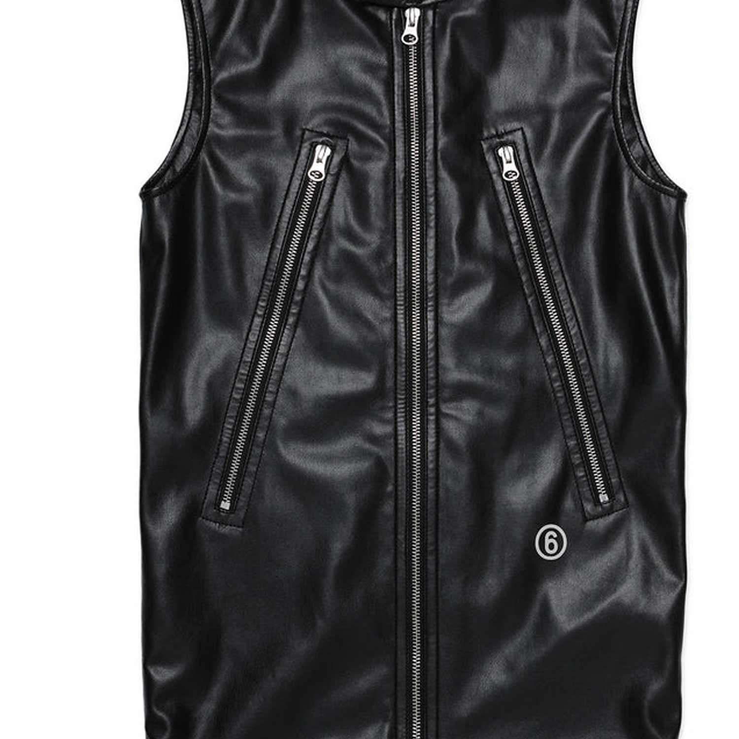 GILET UNISEX NERO IN ECOPELLE JR E TEEN - annameglio.com abbigliamento moda