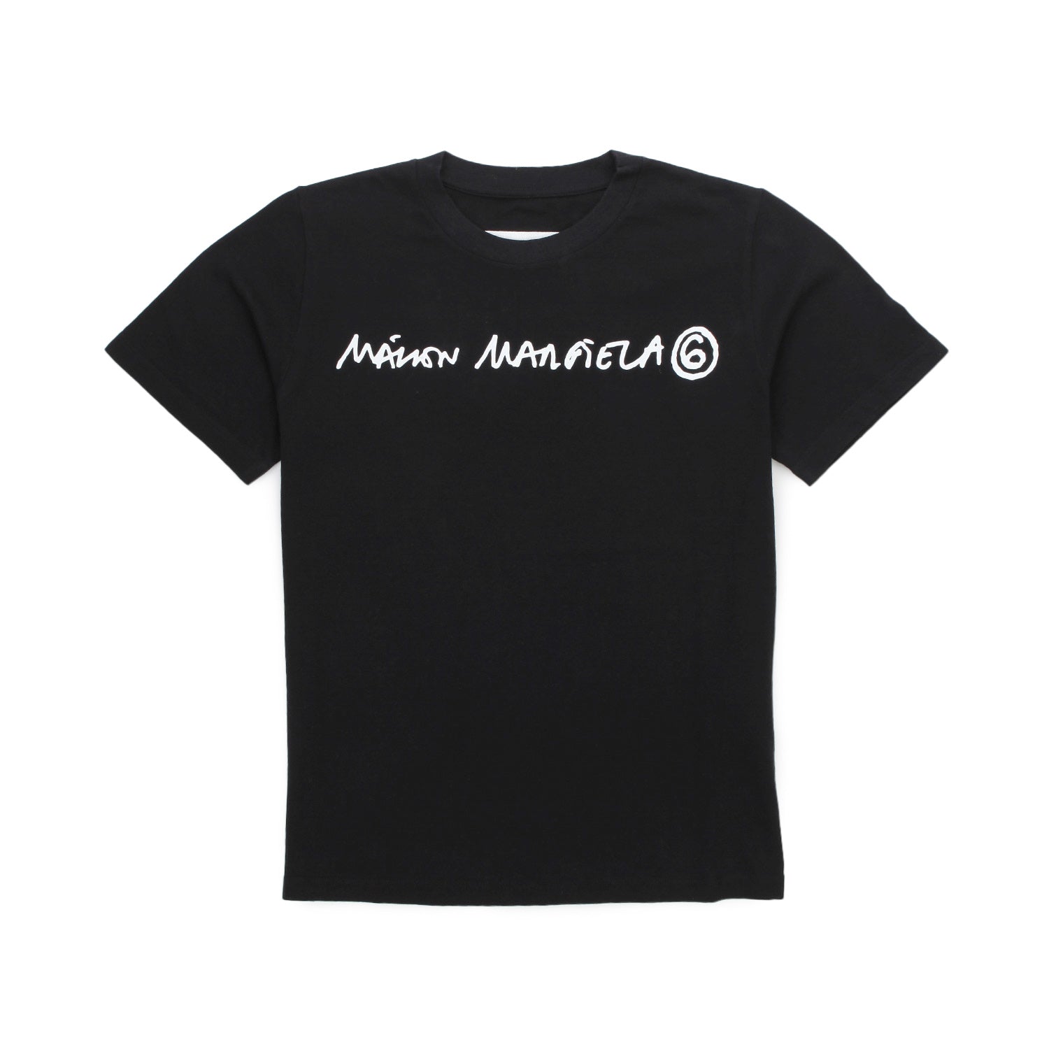 T-SHIRT MM6 NERA CON LOGO BIANCO BAMBINA E TEEN - annameglio.com abbigliamento moda