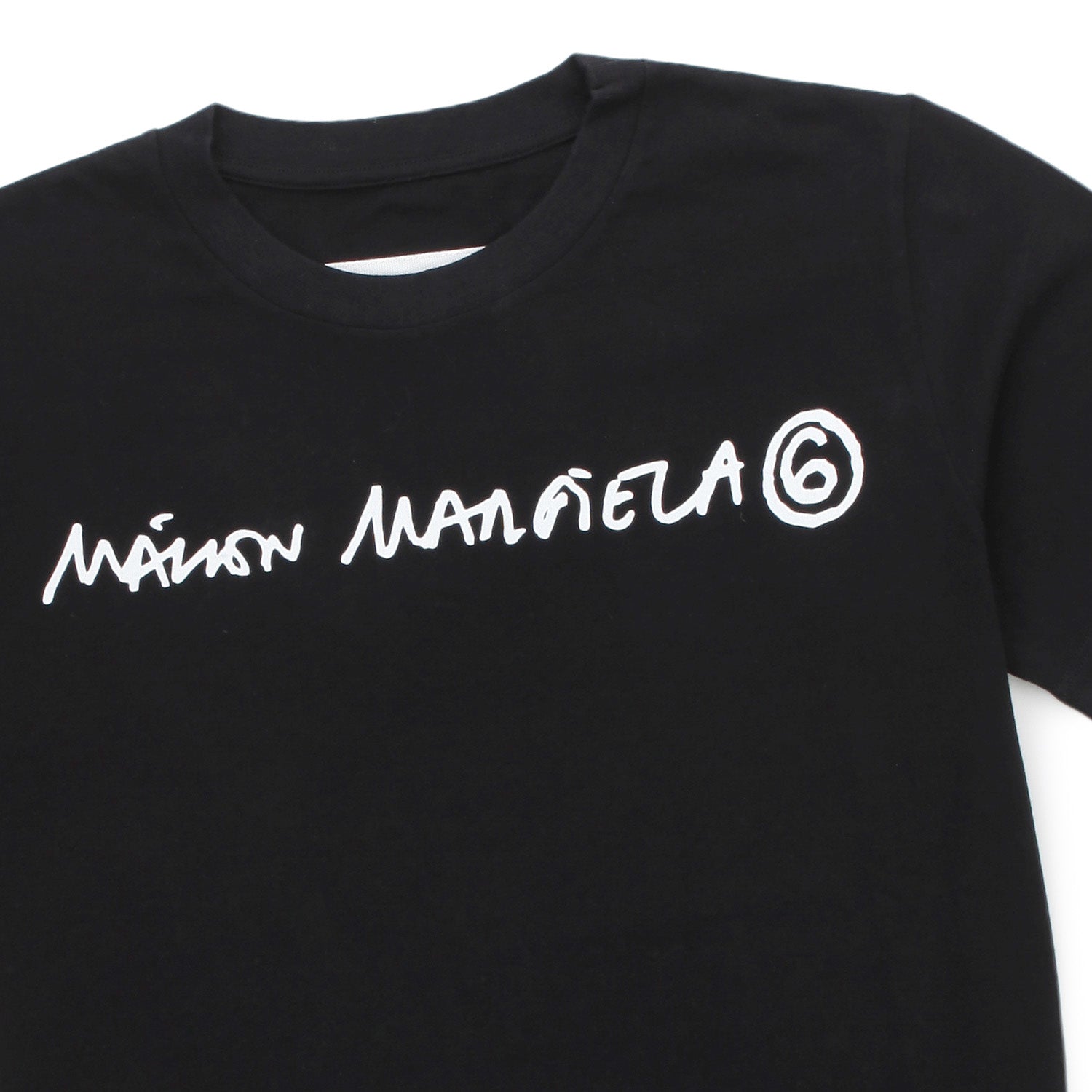 T-SHIRT MM6 NERA CON LOGO BIANCO BAMBINA E TEEN - annameglio.com abbigliamento moda