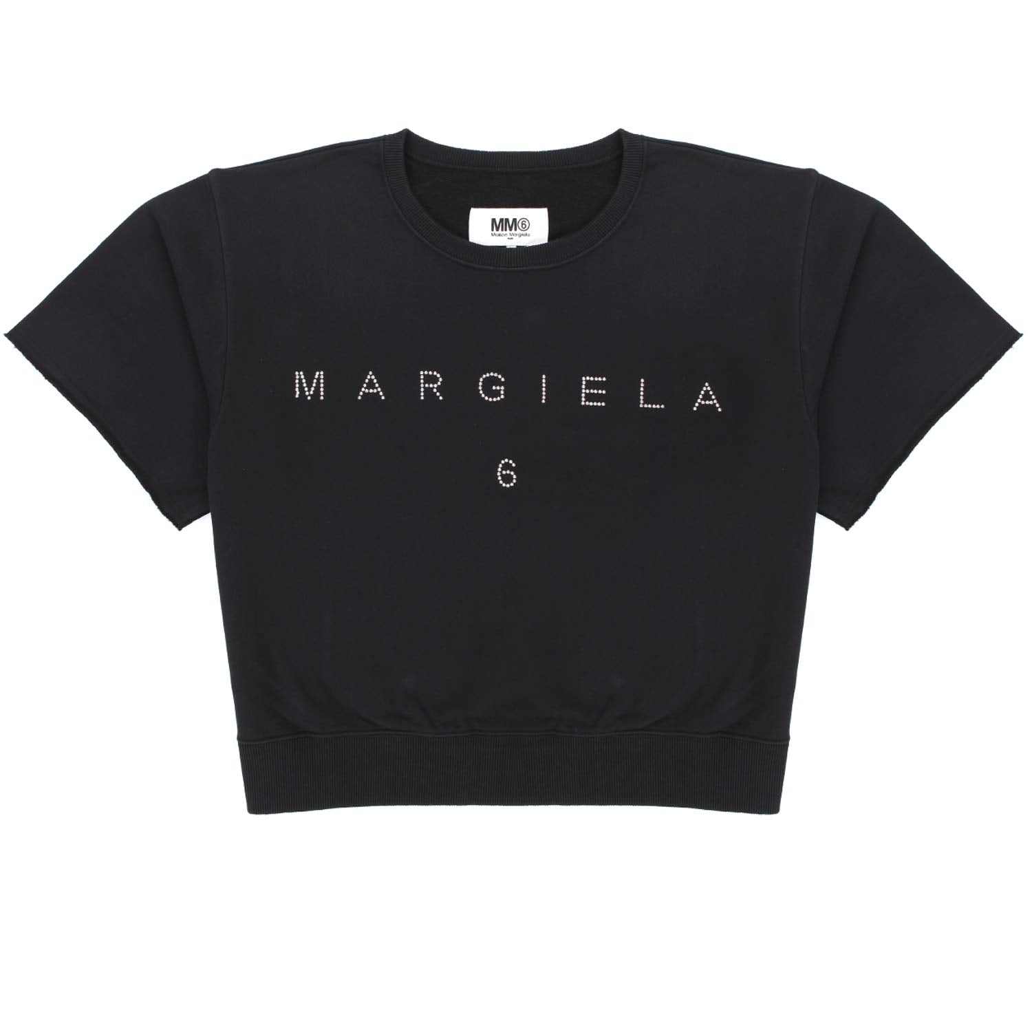 FELPA MANICA CORTA NERA CON SPACCHI BAMBINA E TEEN - annameglio.com abbigliamento moda