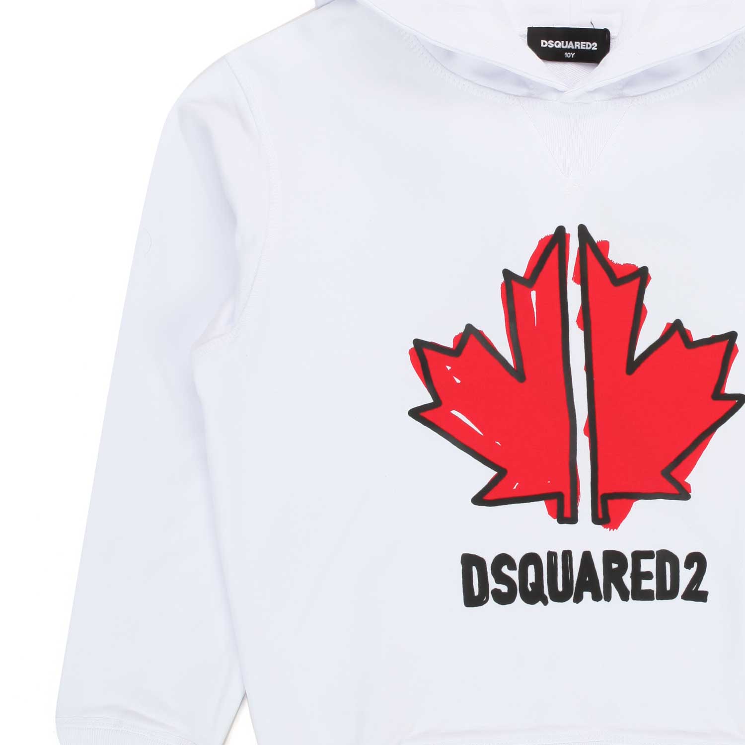 FELPA MAPLE LEAF BIANCA E ROSSA BAMBINO E TEEN - annameglio.com abbigliamento moda