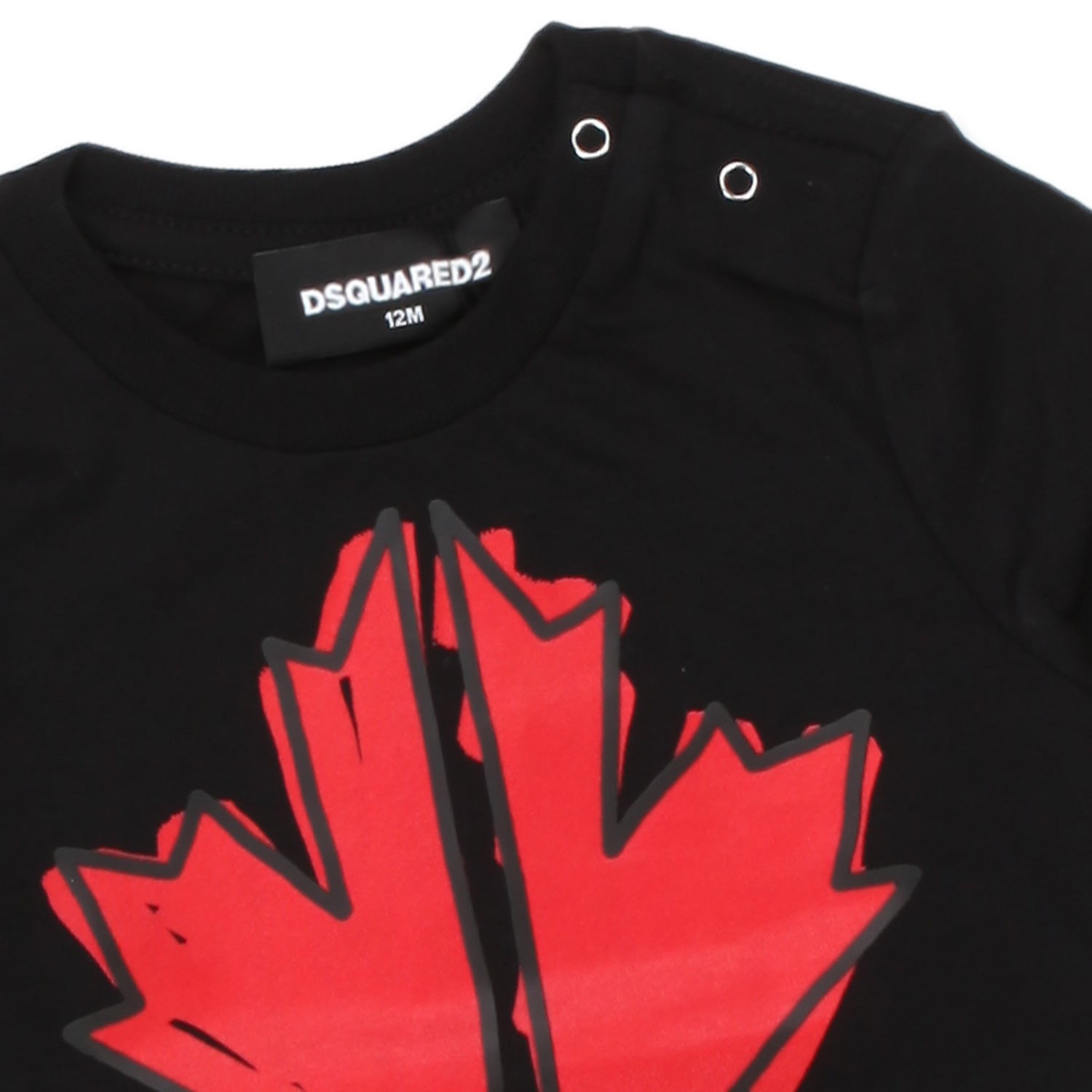 T-SHIRT MAPLE LEAF NERA E ROSSA BAMBINO E BEBÈ - annameglio.com abbigliamento moda