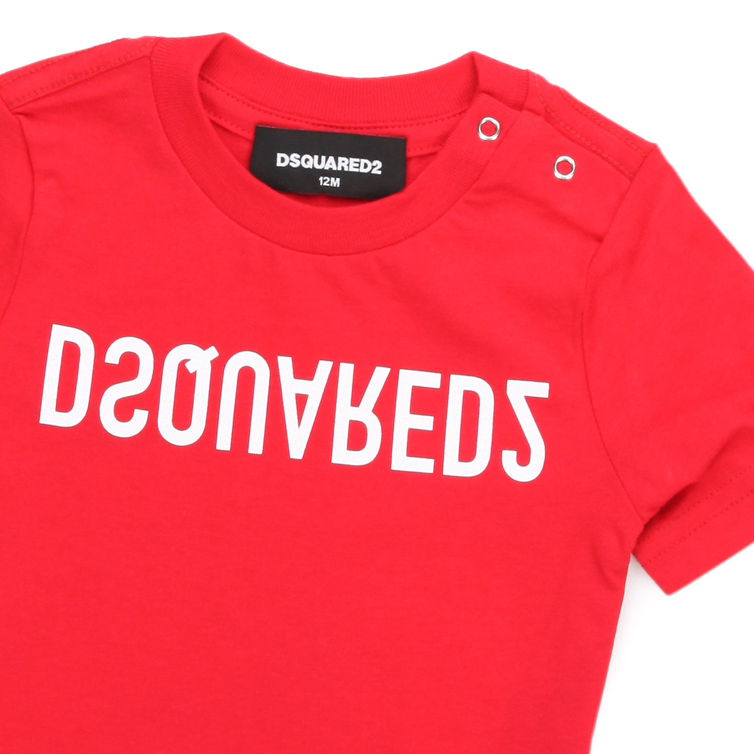 T-SHIRT D2 ROSSA CON LOGO BIANCO BAMBINO E BEBÈ - annameglio.com abbigliamento moda