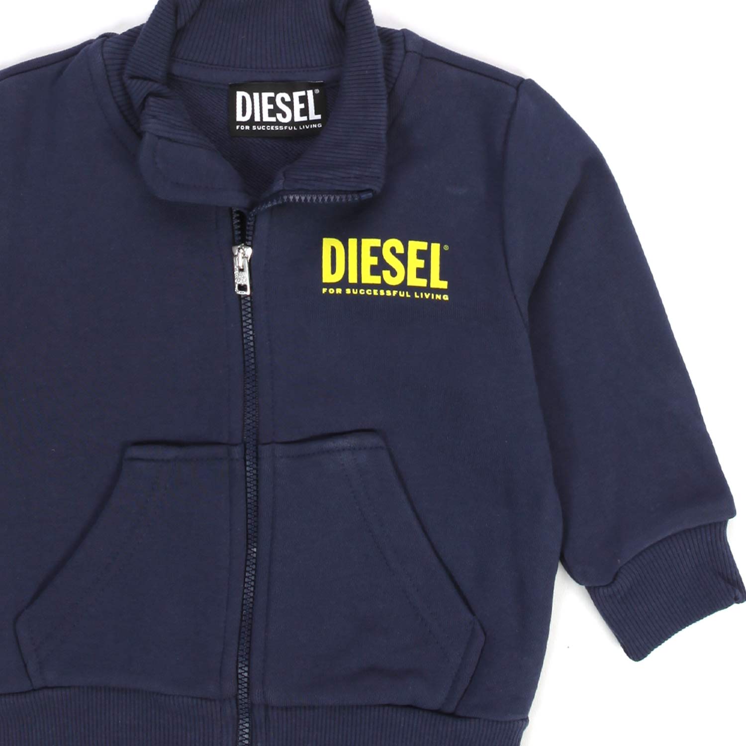 FELPA BLU NAVY CON ZIP BABY UNISEX - annameglio.com abbigliamento moda