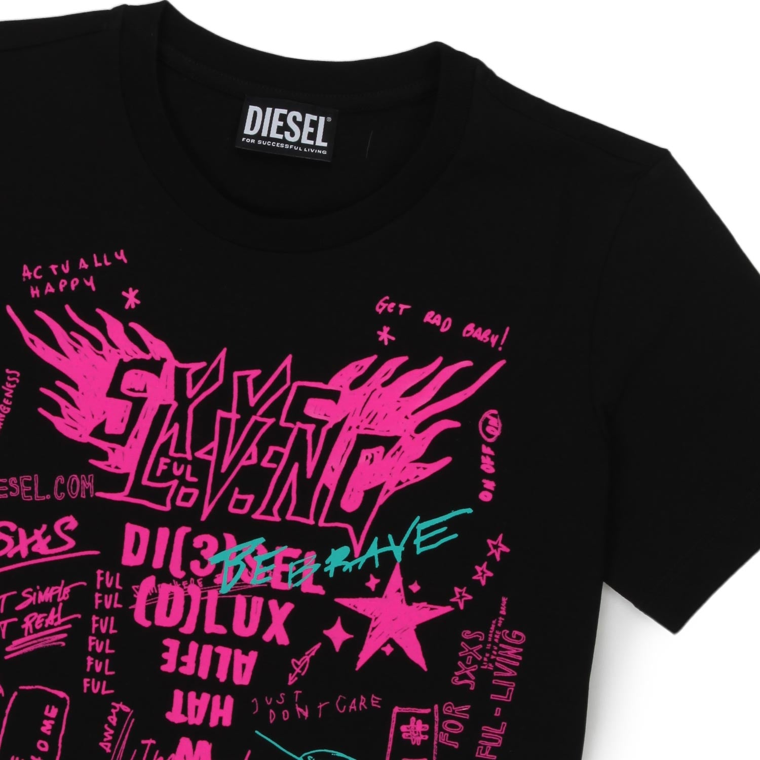T-SHIRT NERA E FUCSIA BAMBINA E TEENAGER - annameglio.com abbigliamento moda