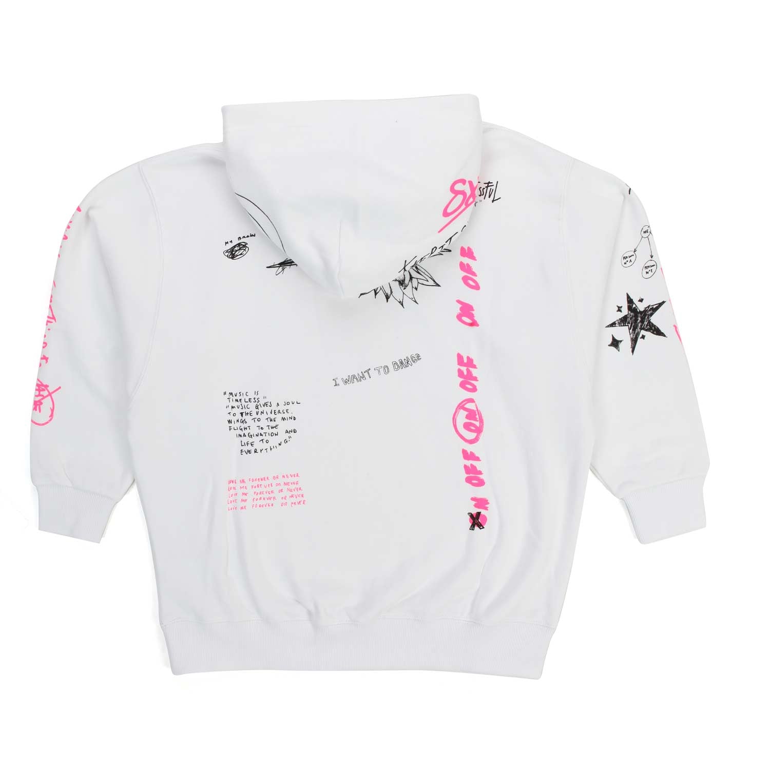 FELPA BIANCA CON STAMPA GIRL - annameglio.com abbigliamento moda