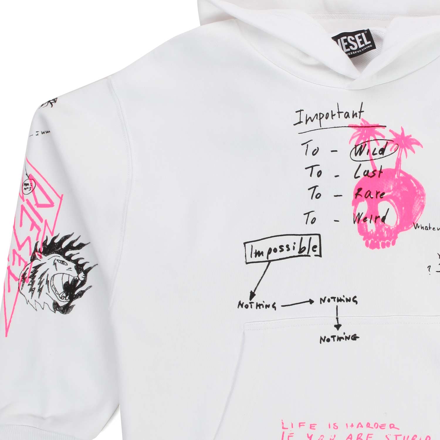 FELPA BIANCA CON STAMPA GIRL - annameglio.com abbigliamento moda