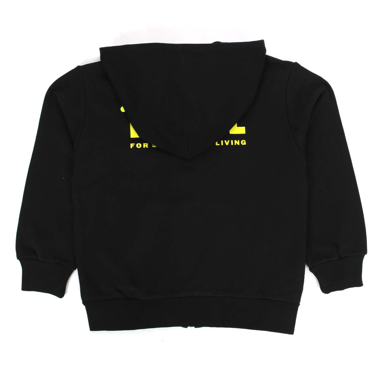 FELPA HOODIE UNISEX NERA CON LOGO GIALLO - annameglio.com abbigliamento moda