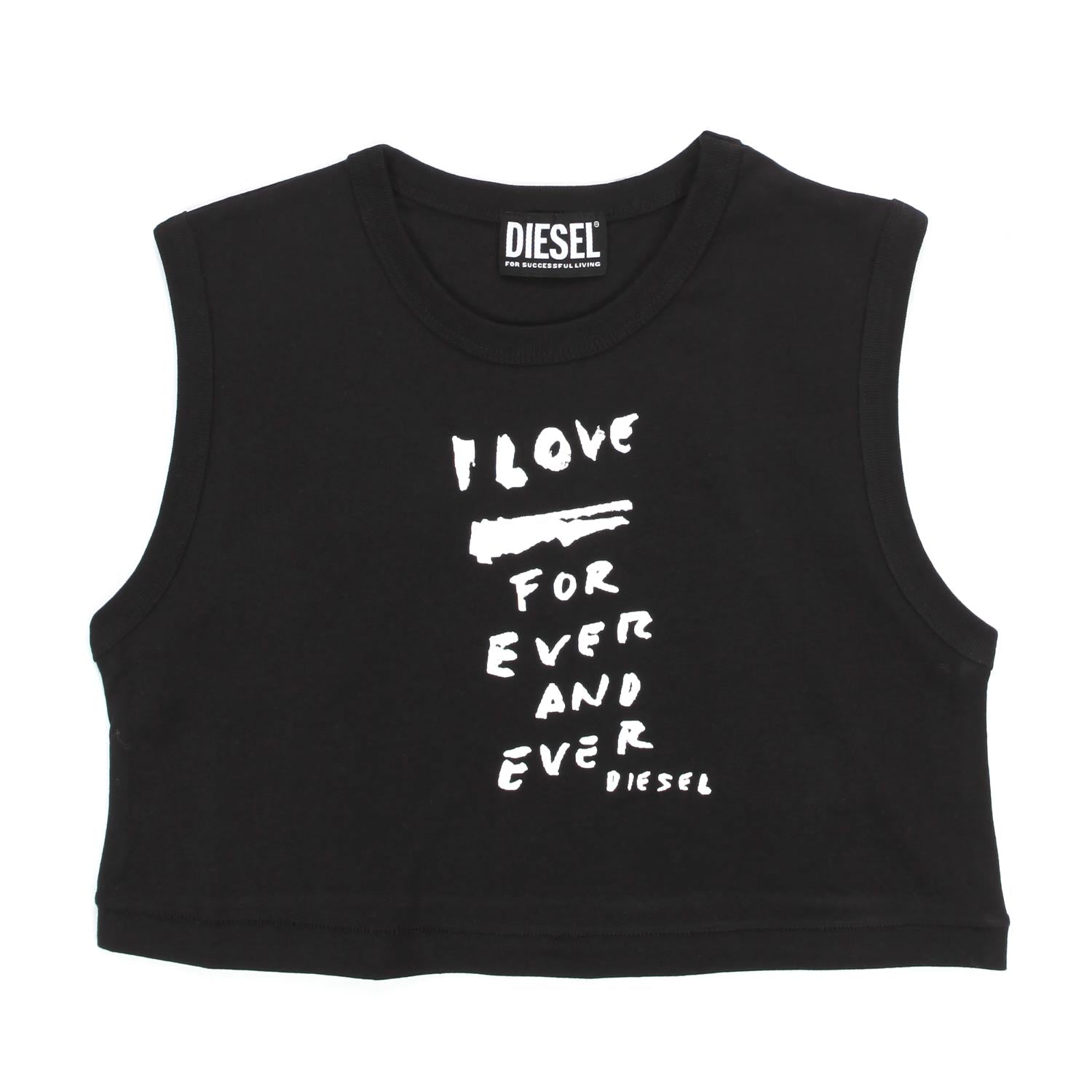 CROP TOP NERO BAMBINA TEEN - annameglio.com abbigliamento moda